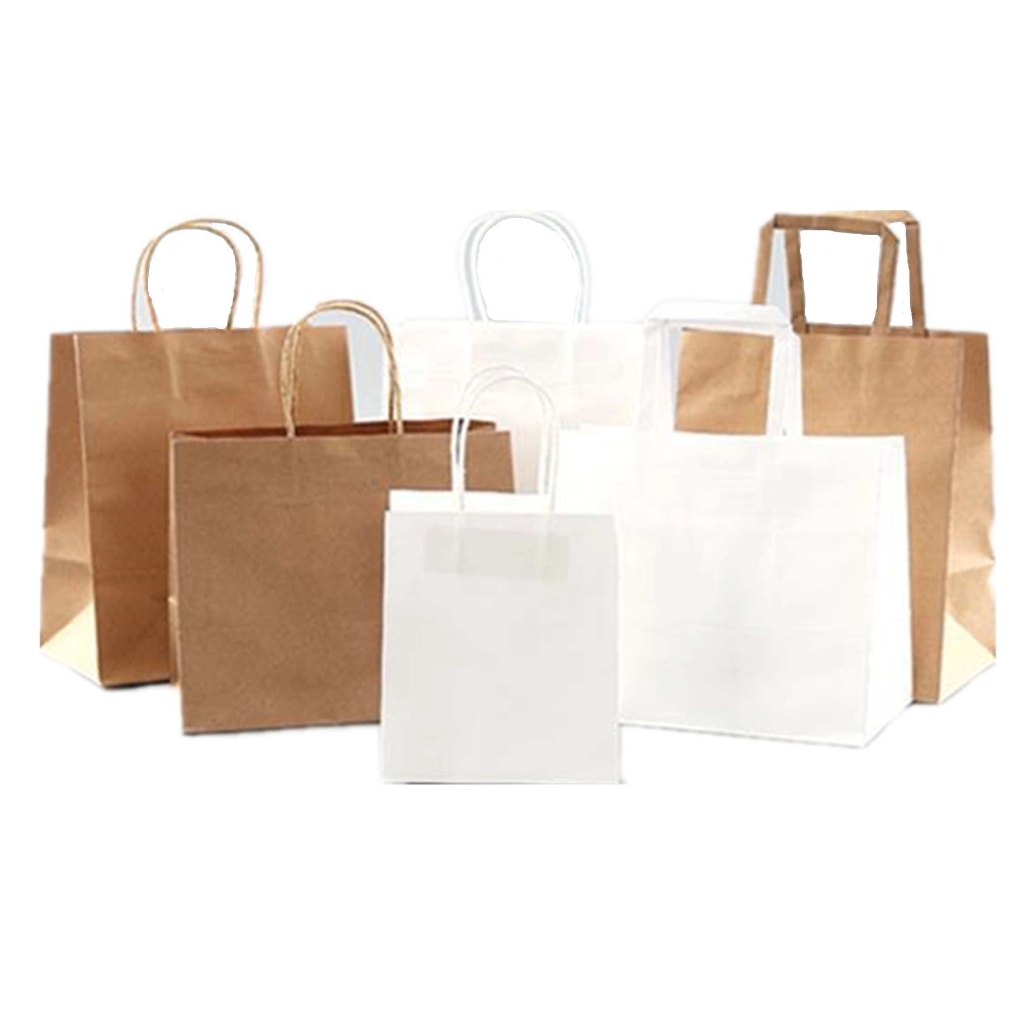Kraft Paper Brown Shopping Bag MOQ 100 3