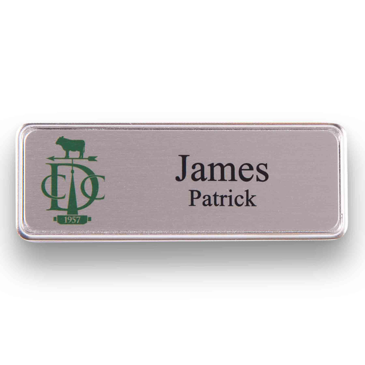 Framed Metal Name Badges 1" x 3" 9