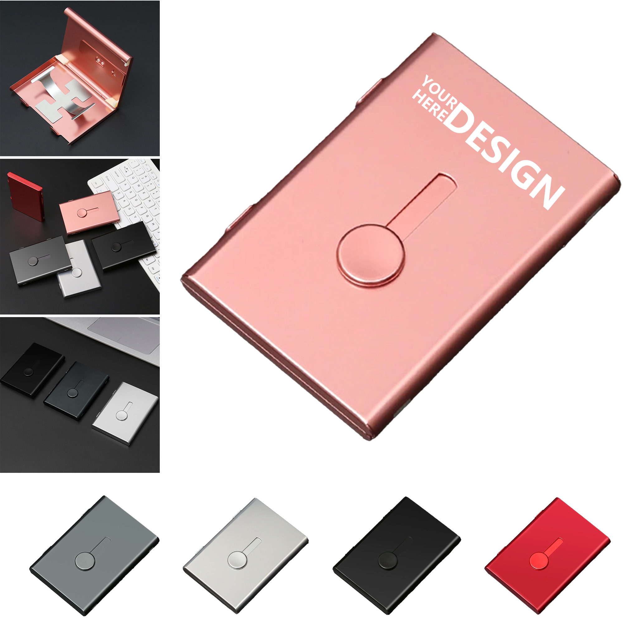 Plastic Business Card Case with Automatic Eject 2