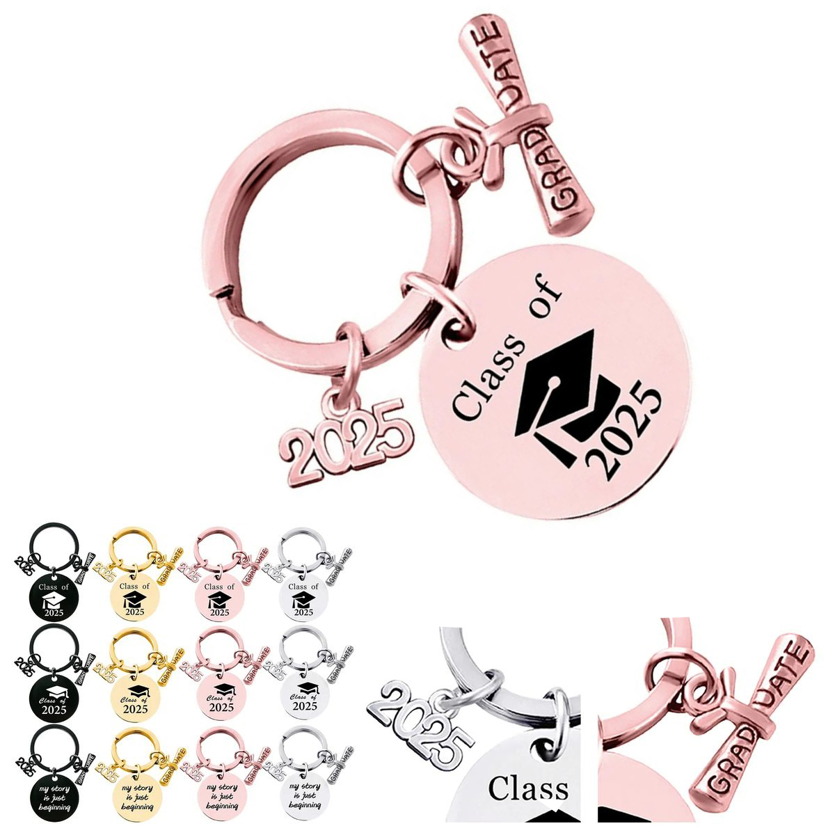 Stainless Rust Resistant Grad Gift Keychain 10