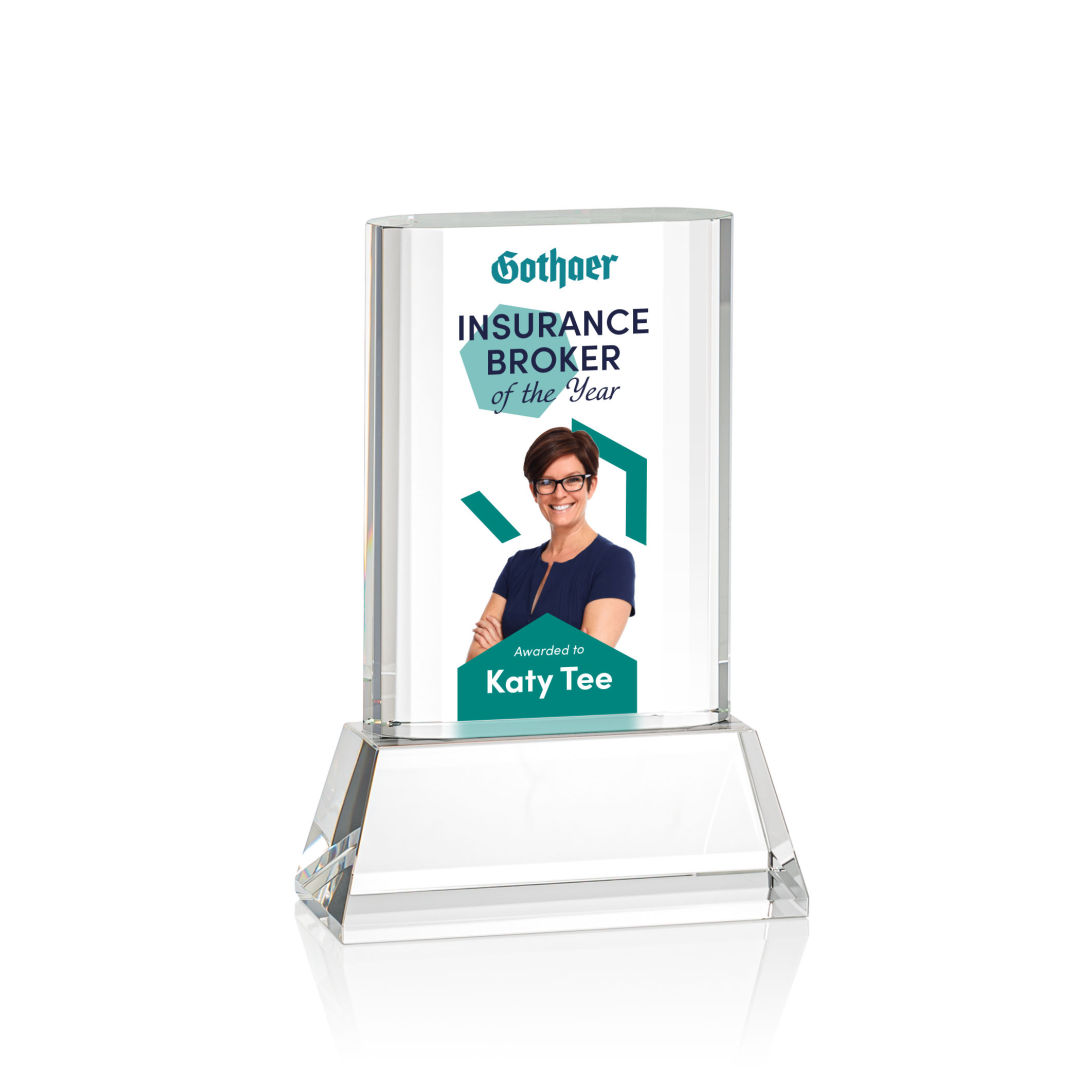 Merit VividPrint™ Award on Base - Clear 9