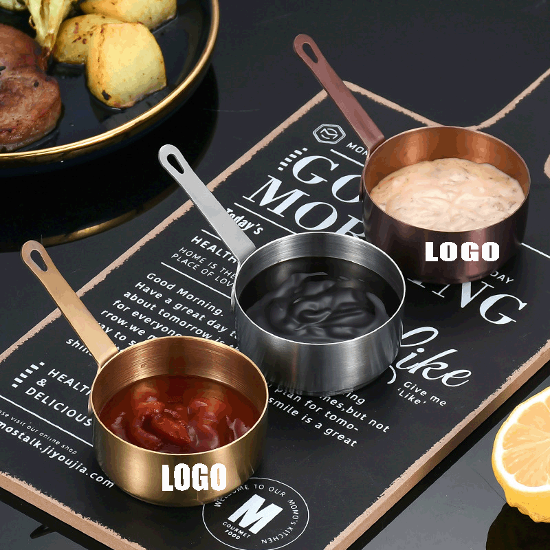 Sauce Cups with Handle/Stainless Steel Stackable Mini Dipping Sauce Cup 1
