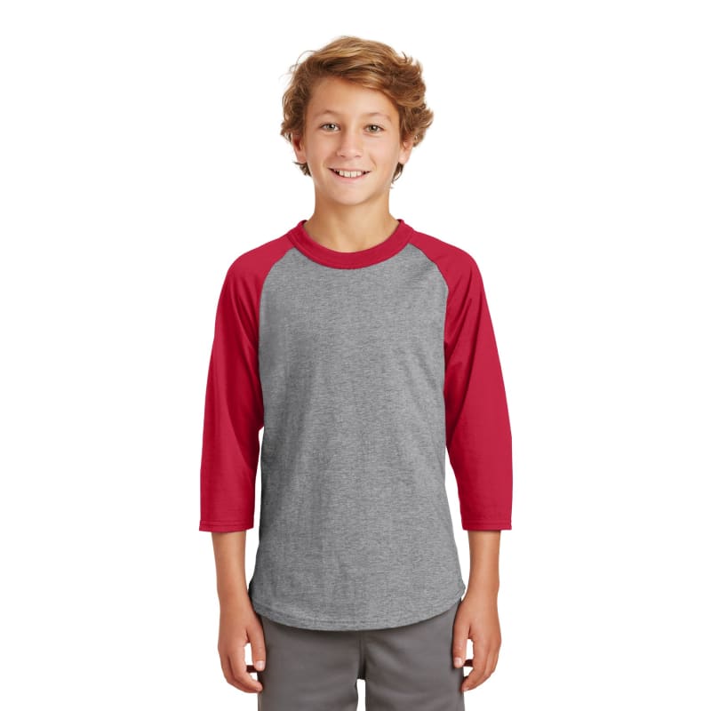 Sport-Tek Youth Colorblock Raglan Jersey. 15