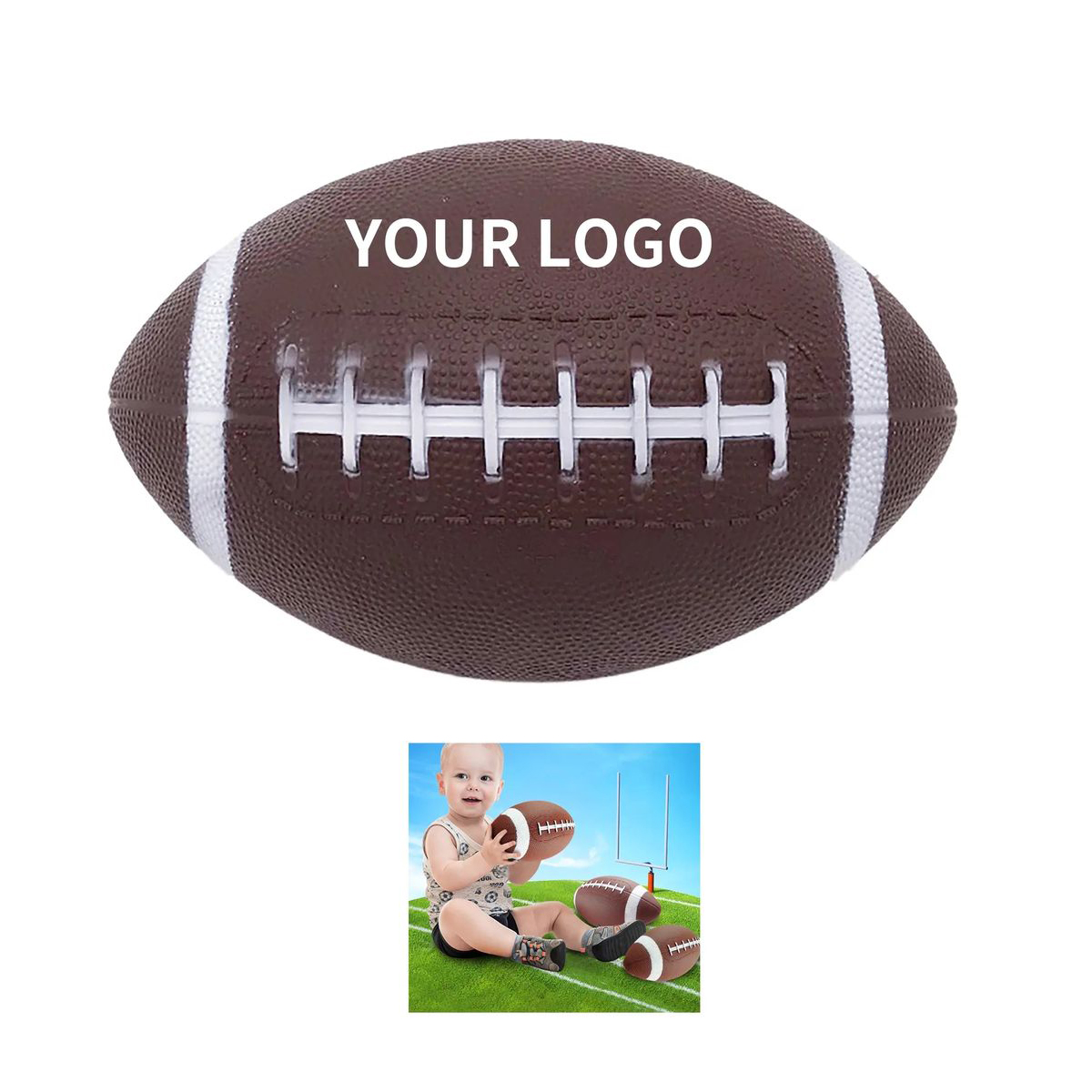 Official Size 9 American Football PU Leather Ball 1