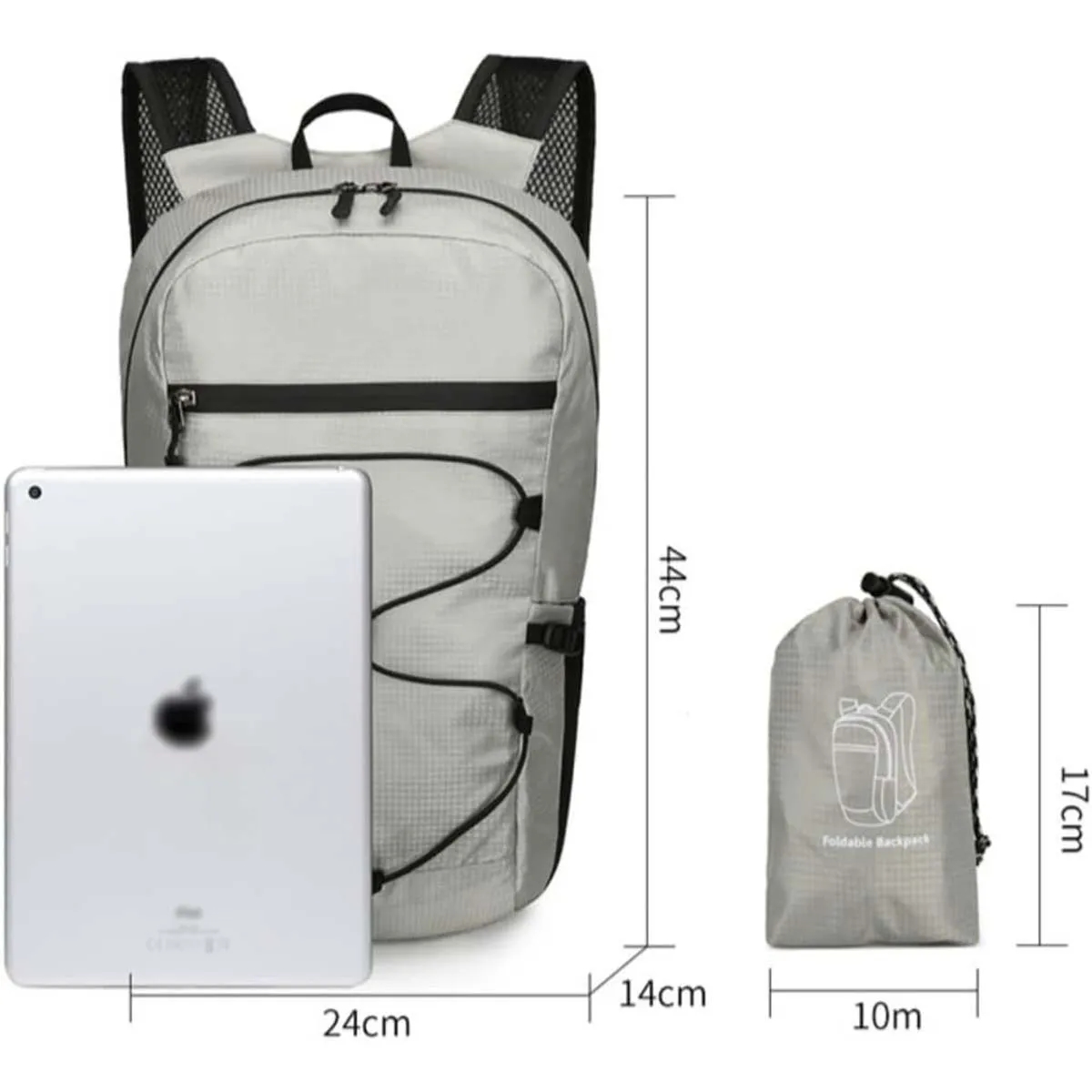 Unisex Packable Water Resistant  Mesh Strap Travel Backpack 5