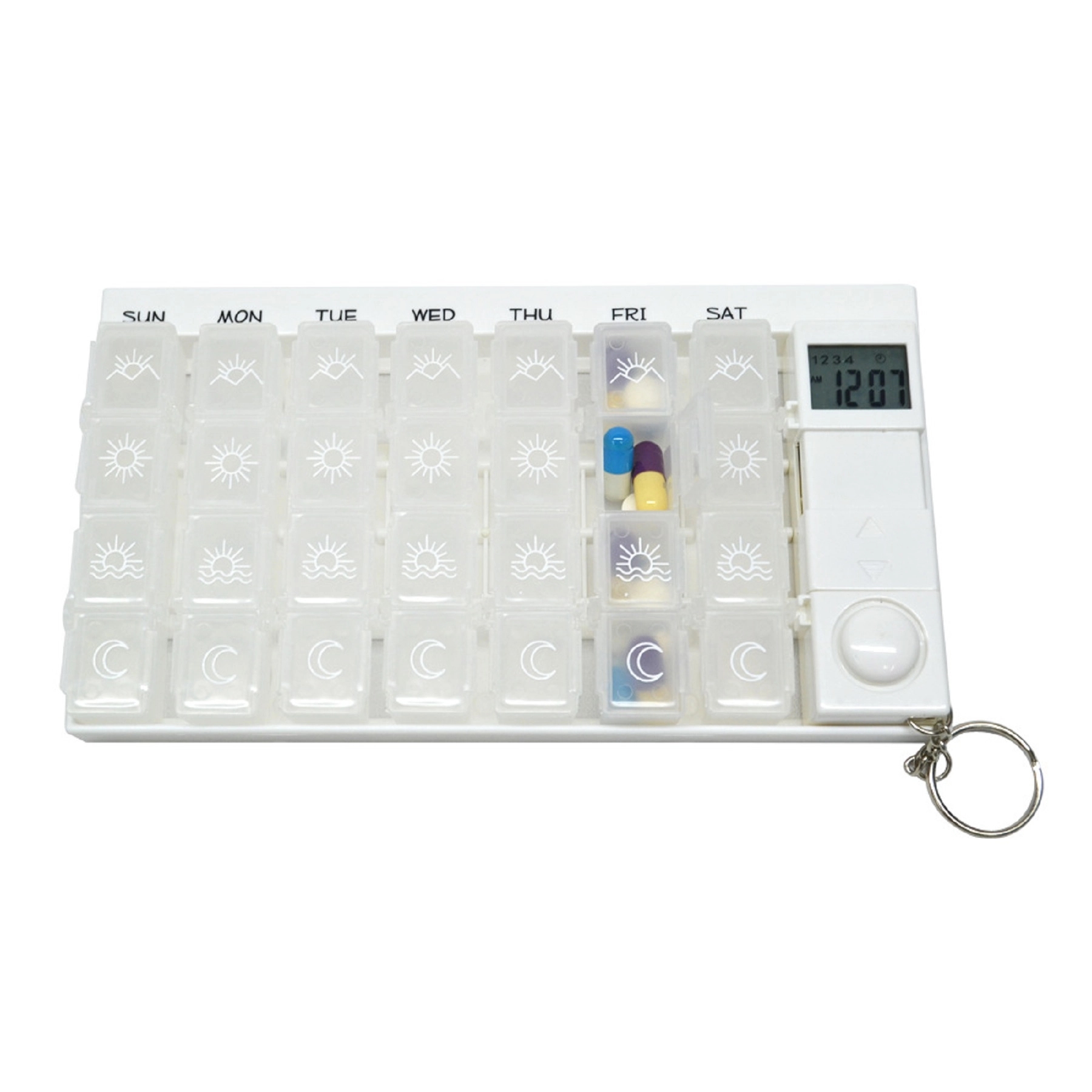 28 Grid 7 Day Pill Box with Alarm Clock 9