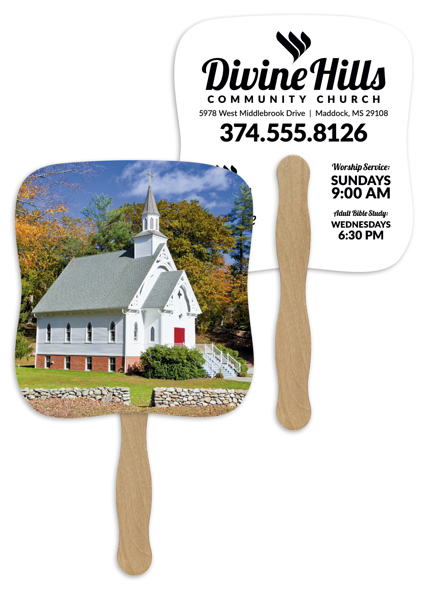 Skinner & Kennedy® Little White Church - Pictorial Fan 2