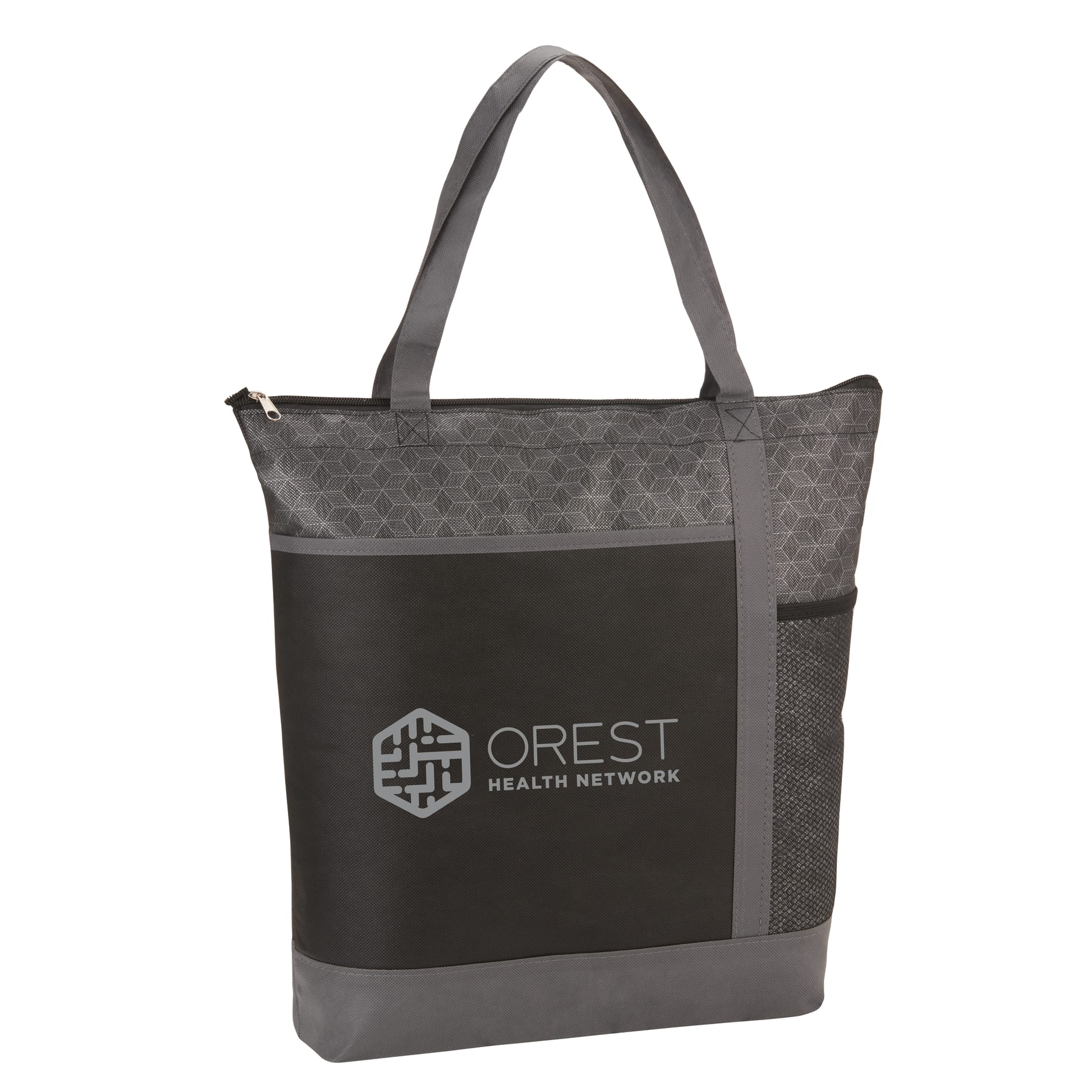 Chrome Non-Woven Zipper Convention Tote 23