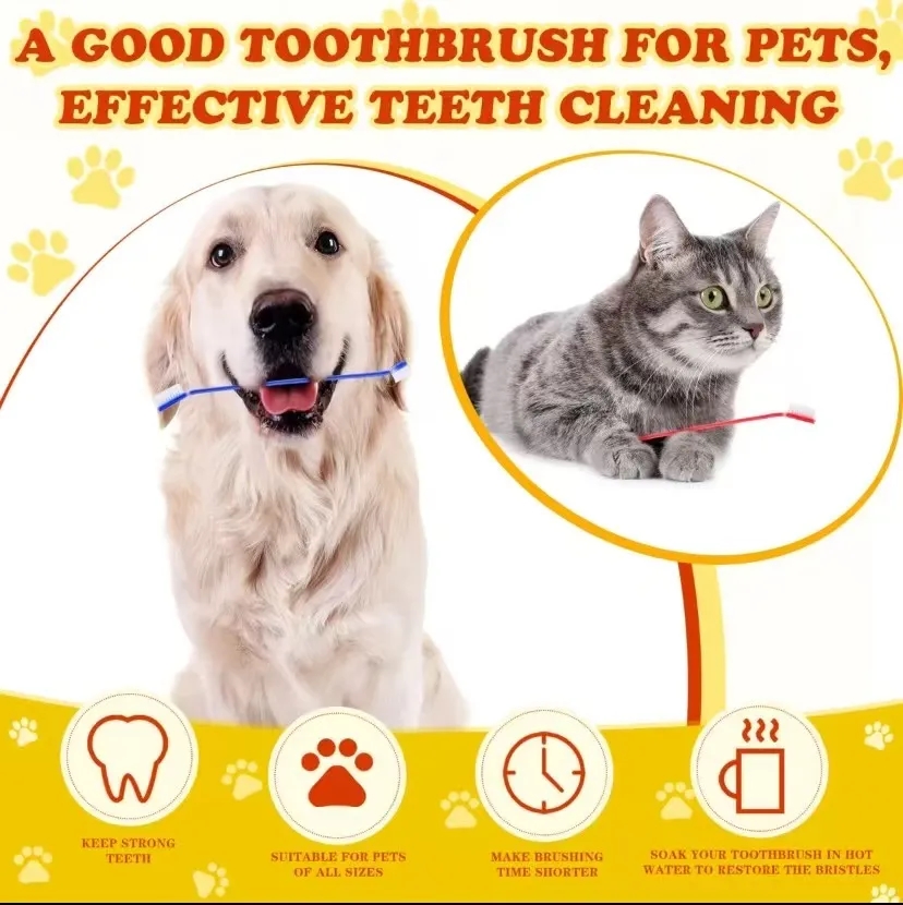 Pet double head toothbrush 7