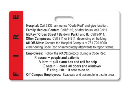 Badge, Hospital Fire Emergency Procedure with Slot 1