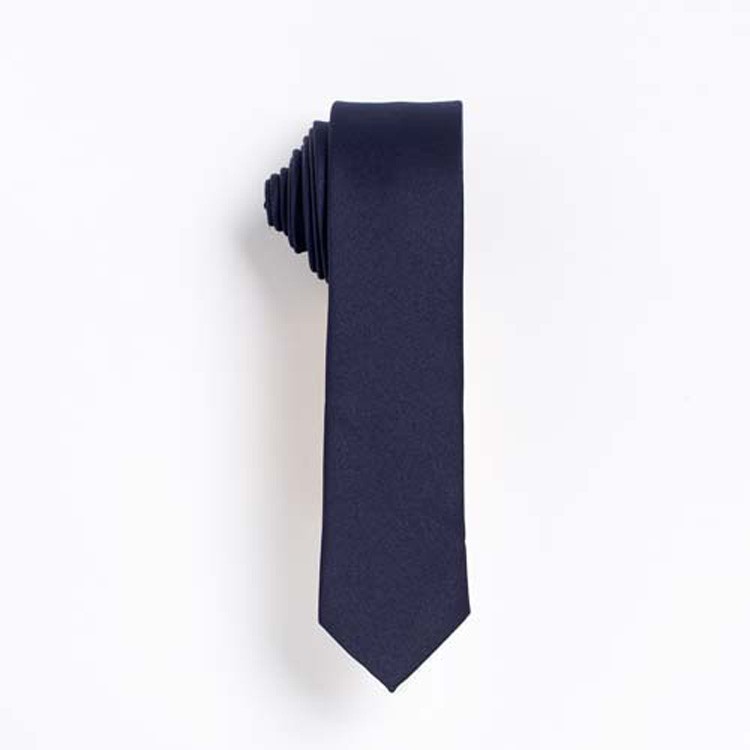 Navy Blue Skinny Tie 2