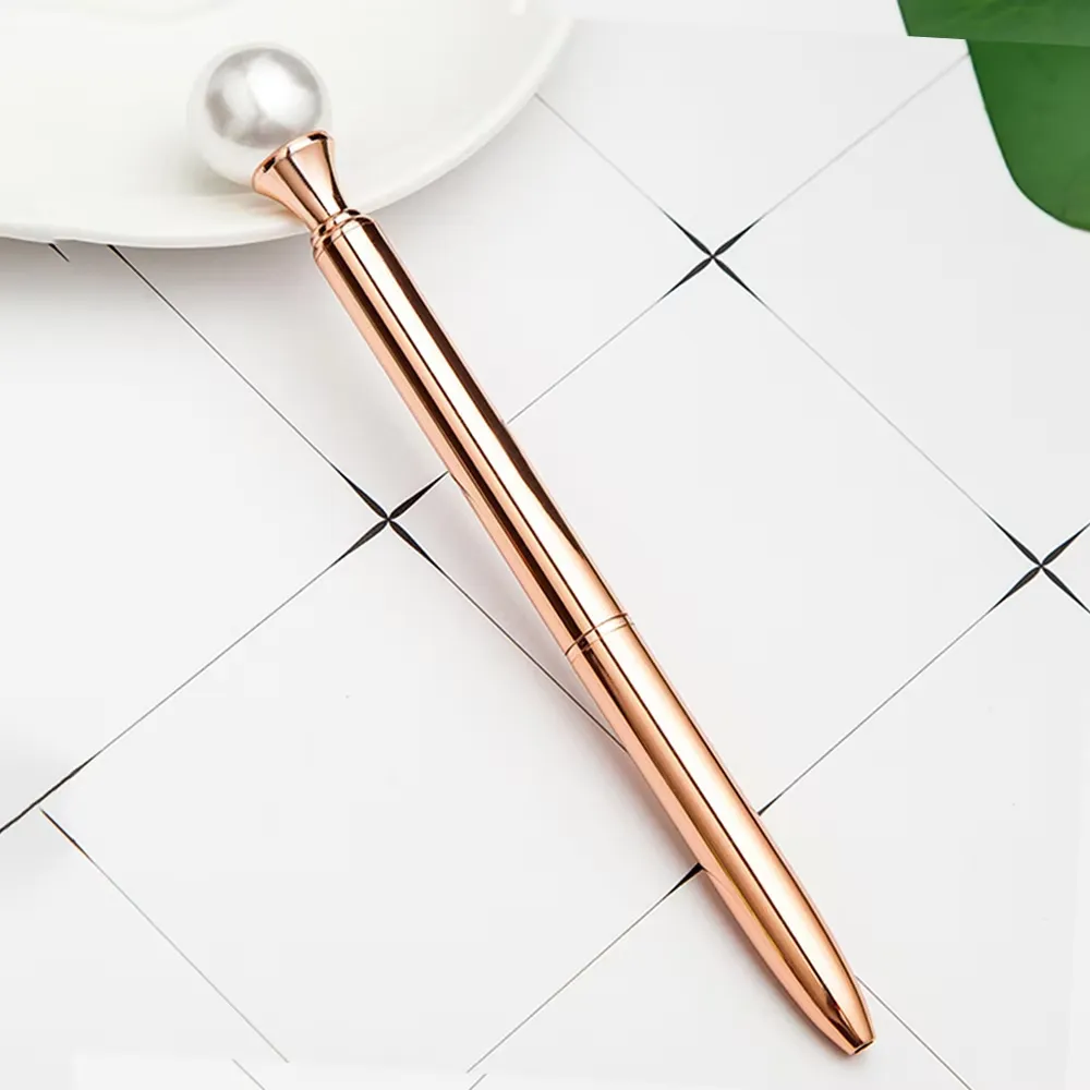 Pearl Top Deco Metal Ballpoint Pens 2