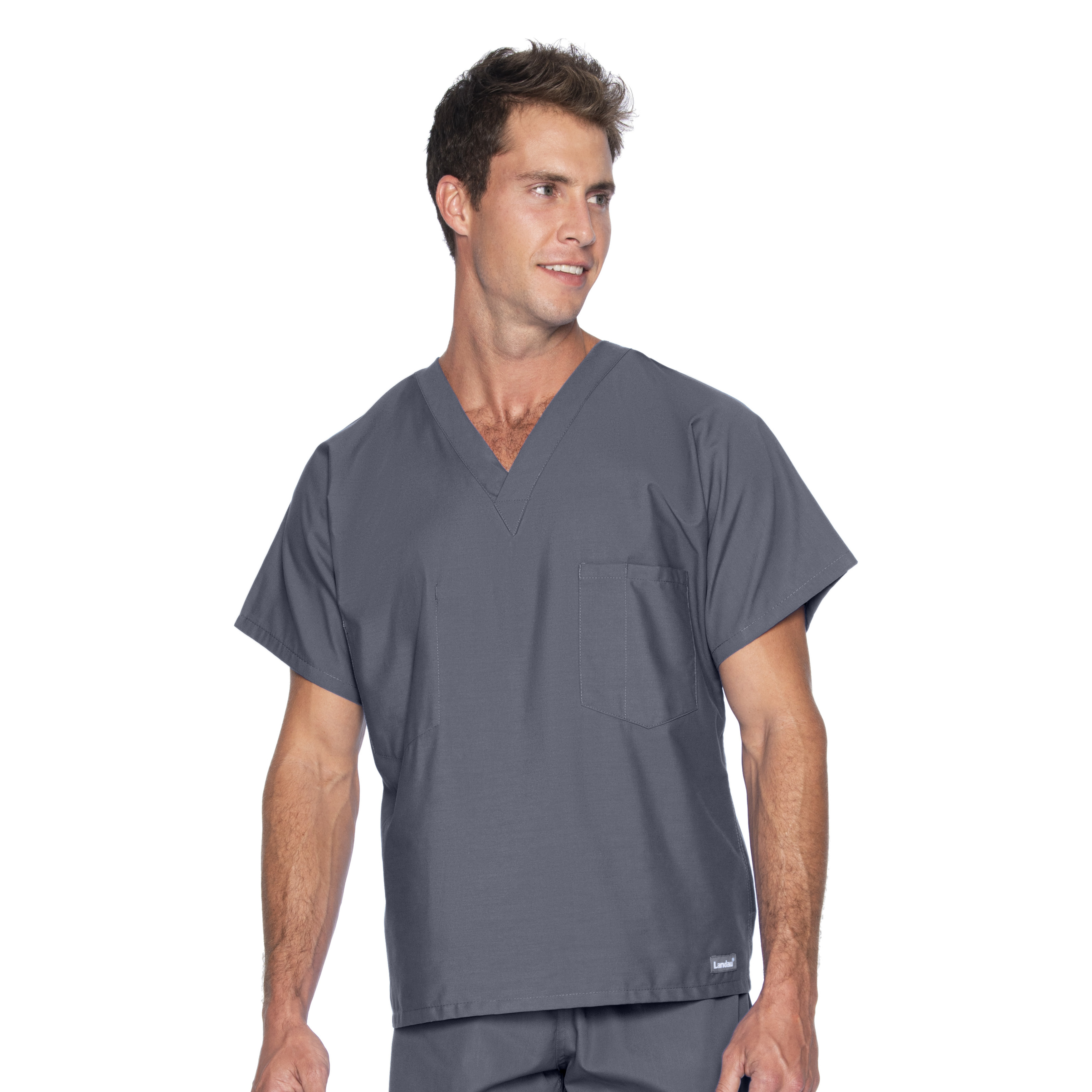 Landau - Essentials - Unisex One-Pocket Reversible V-Neck Top 7