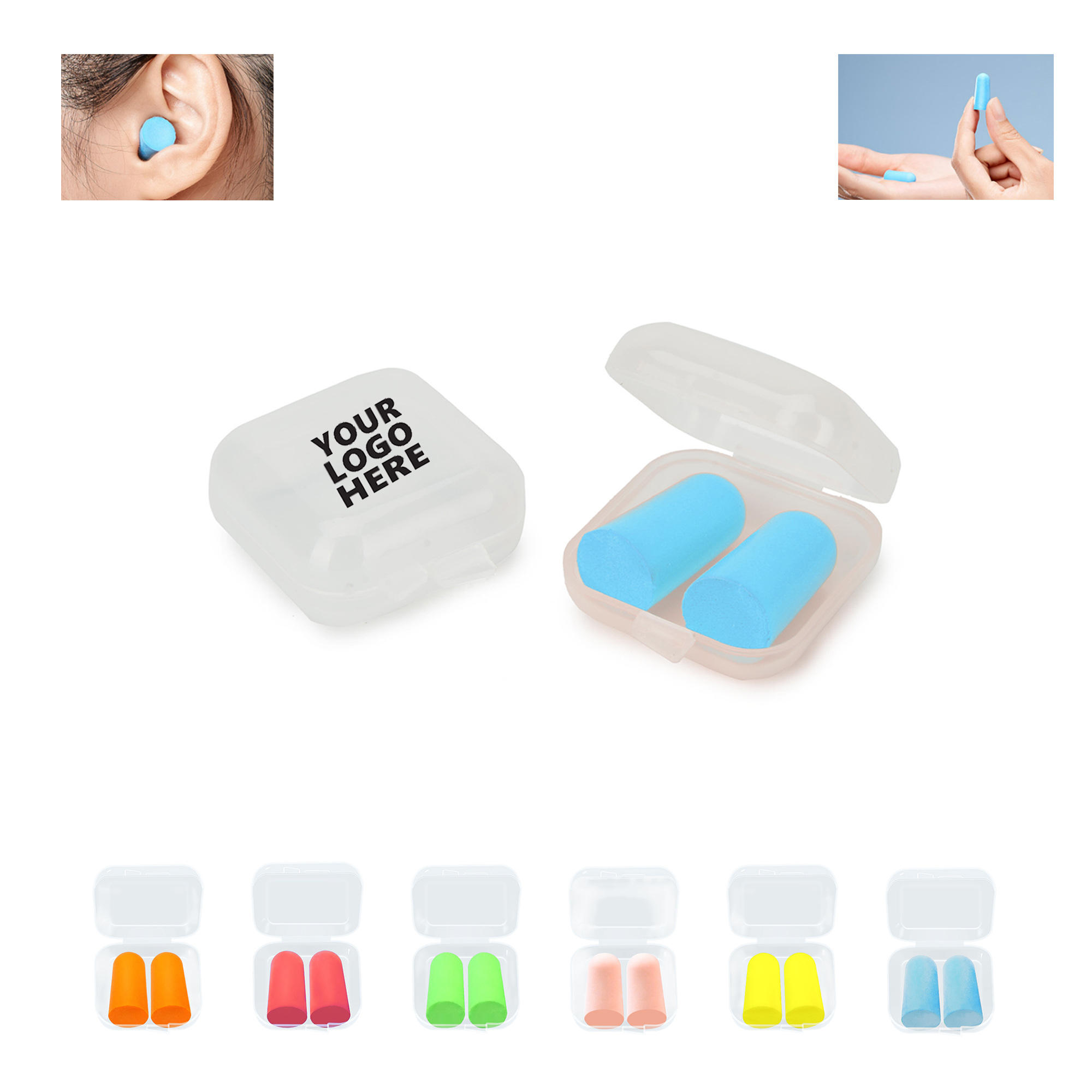 Ear Plugs in Square Case MOQ100 1