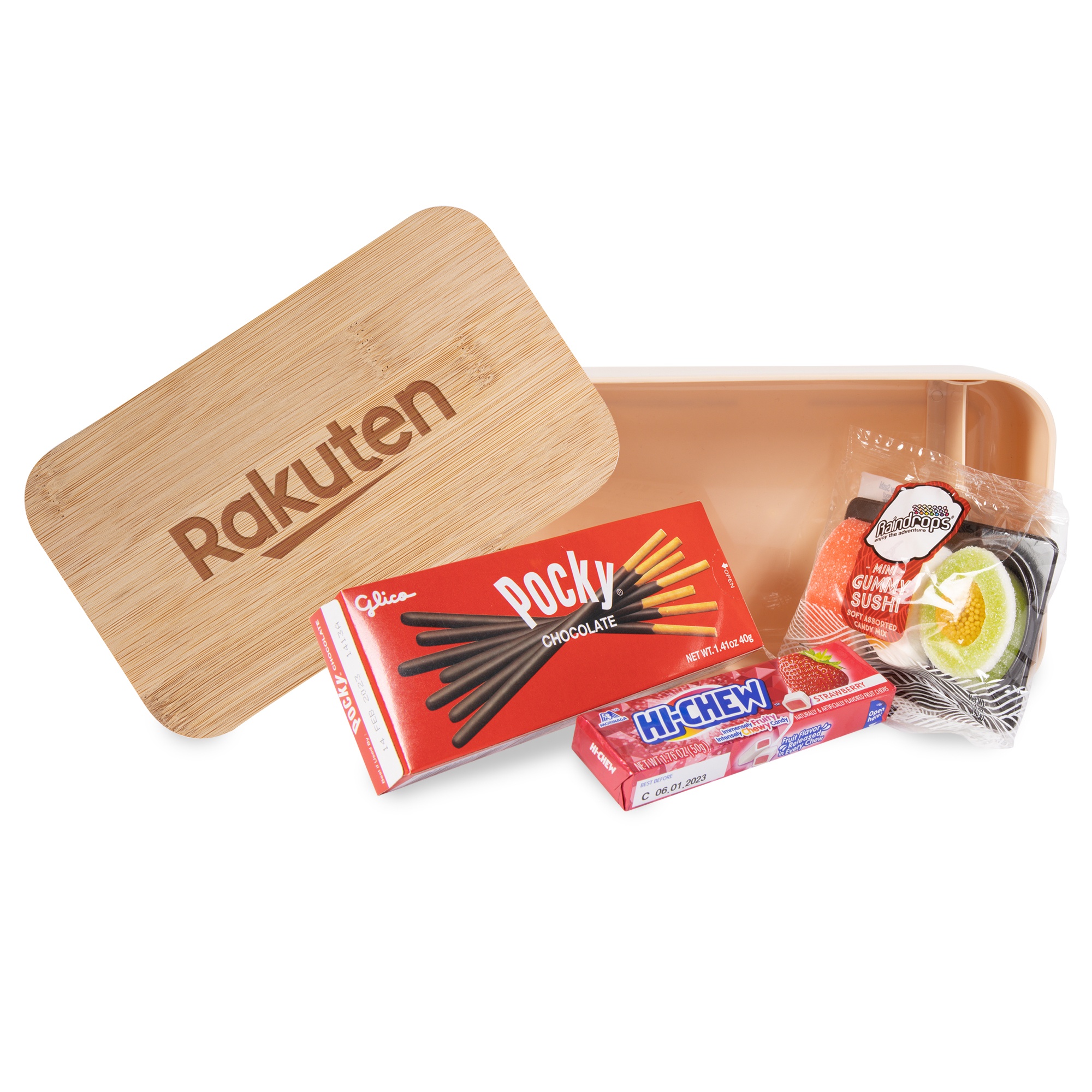 Bamboo Lid Bento Box Candy And Snacks Gift Set 2