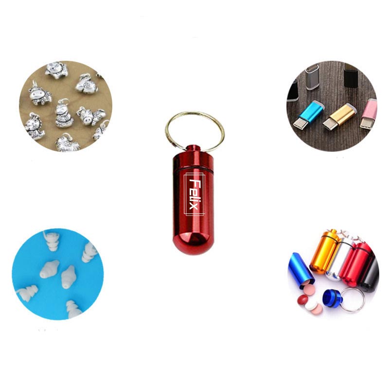 Metal Pill Case With Keychain 2