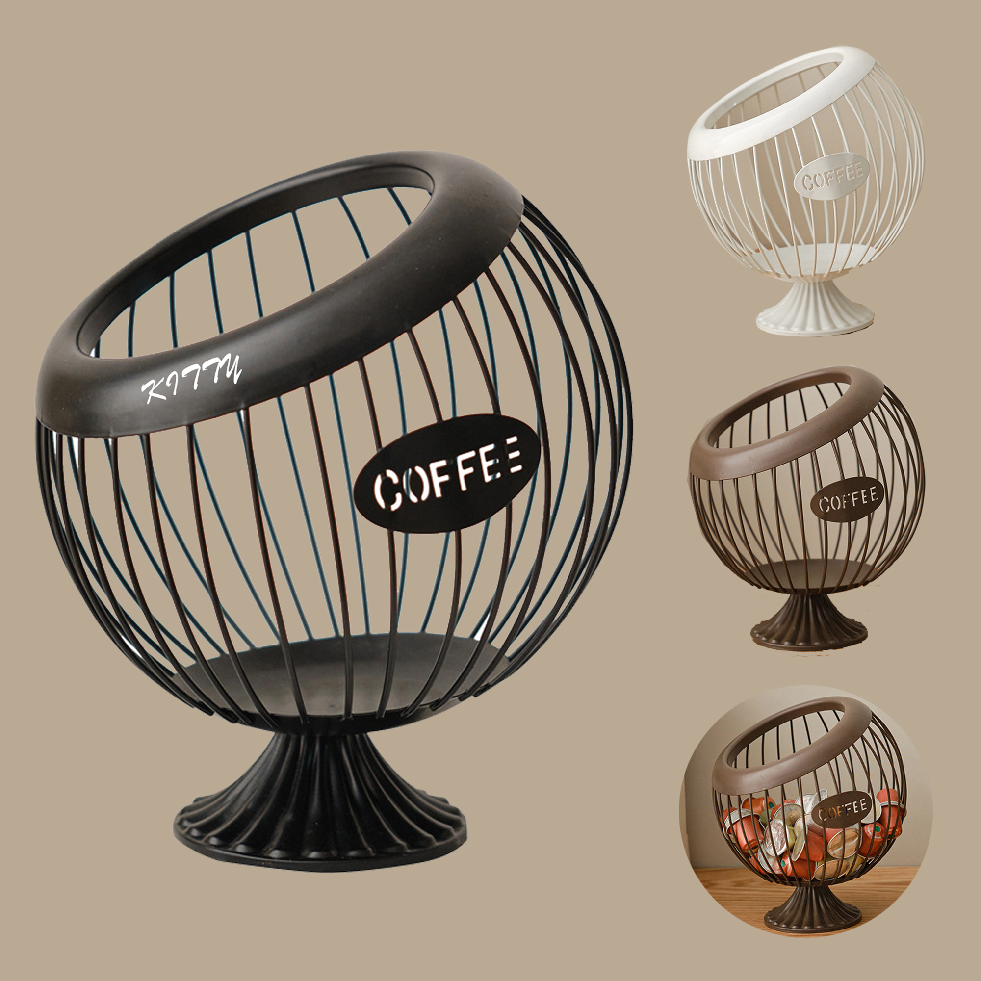 Iron Spherical Fruit Basket