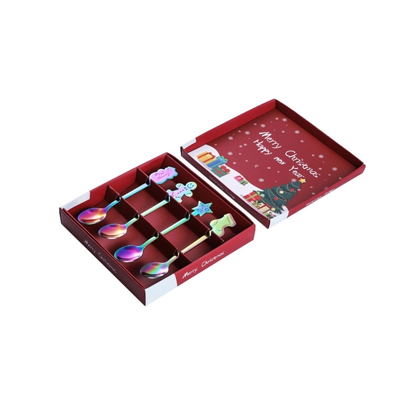 Christmas Stainless Steel Coffee Spoons Set 2
