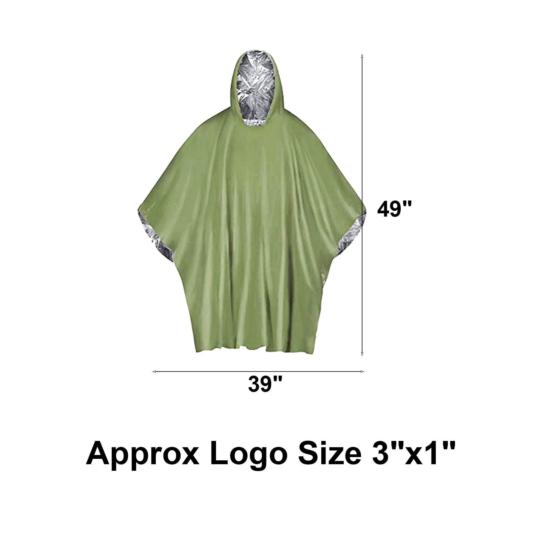 Gold Foil Thermal Emergency Rain Poncho 2