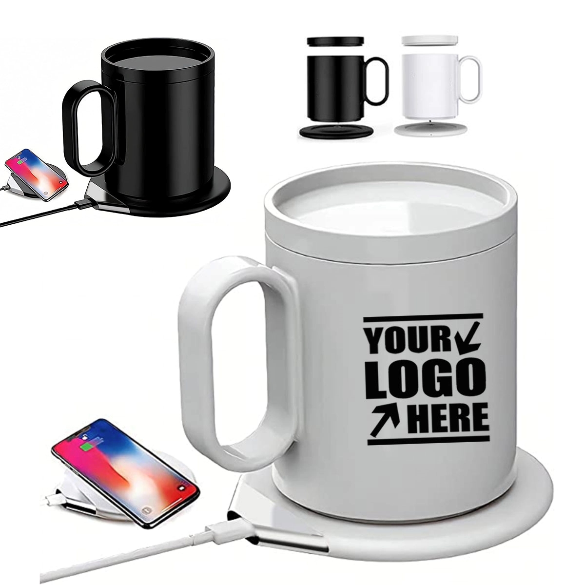 Smart Mug Warmer Phone Wireless Charging Set 2