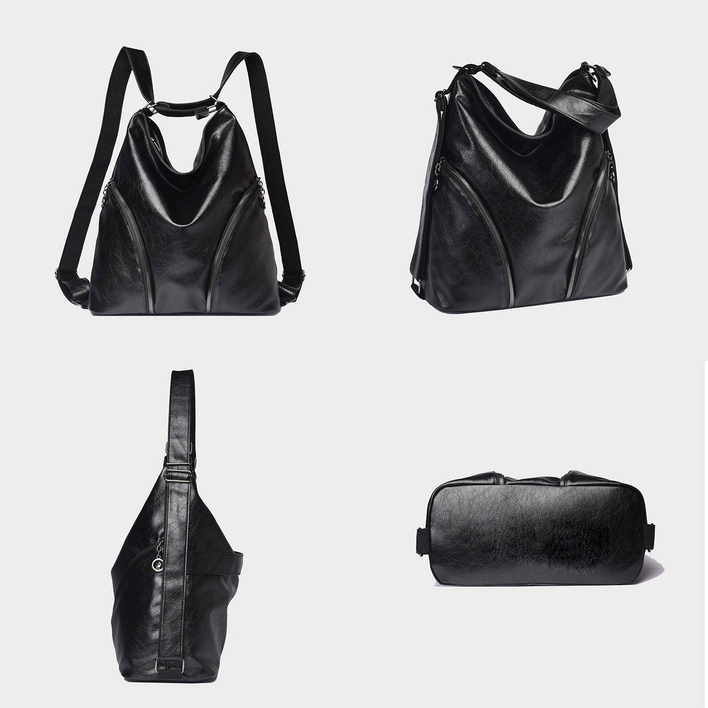 Pu Vintage Large Capacity Backpack 2