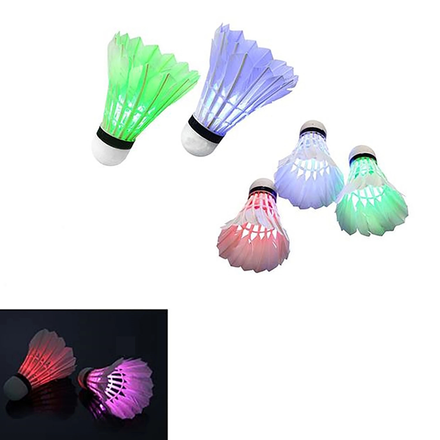 Badminton 4 Pack Tube Lighting Shuttlecocks 4