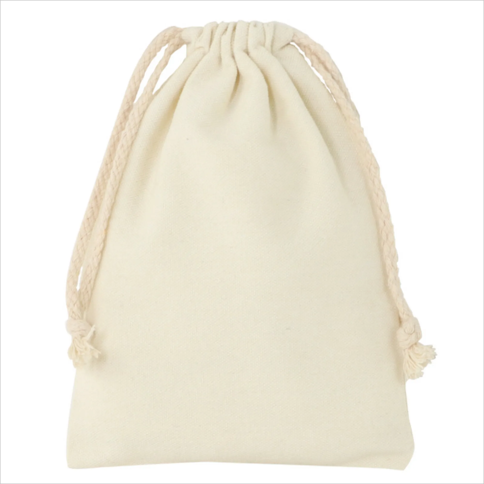 Beige and white gift canvas bag