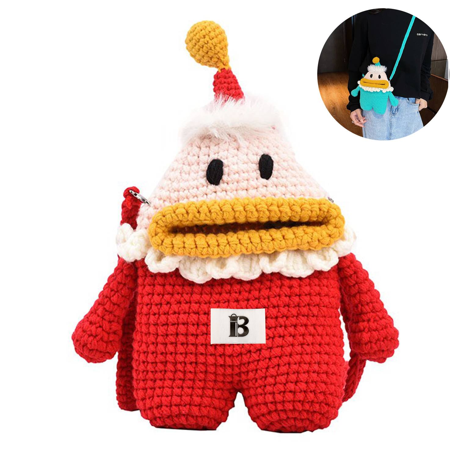 Santa Claus Wool Woven Crossbody Bag