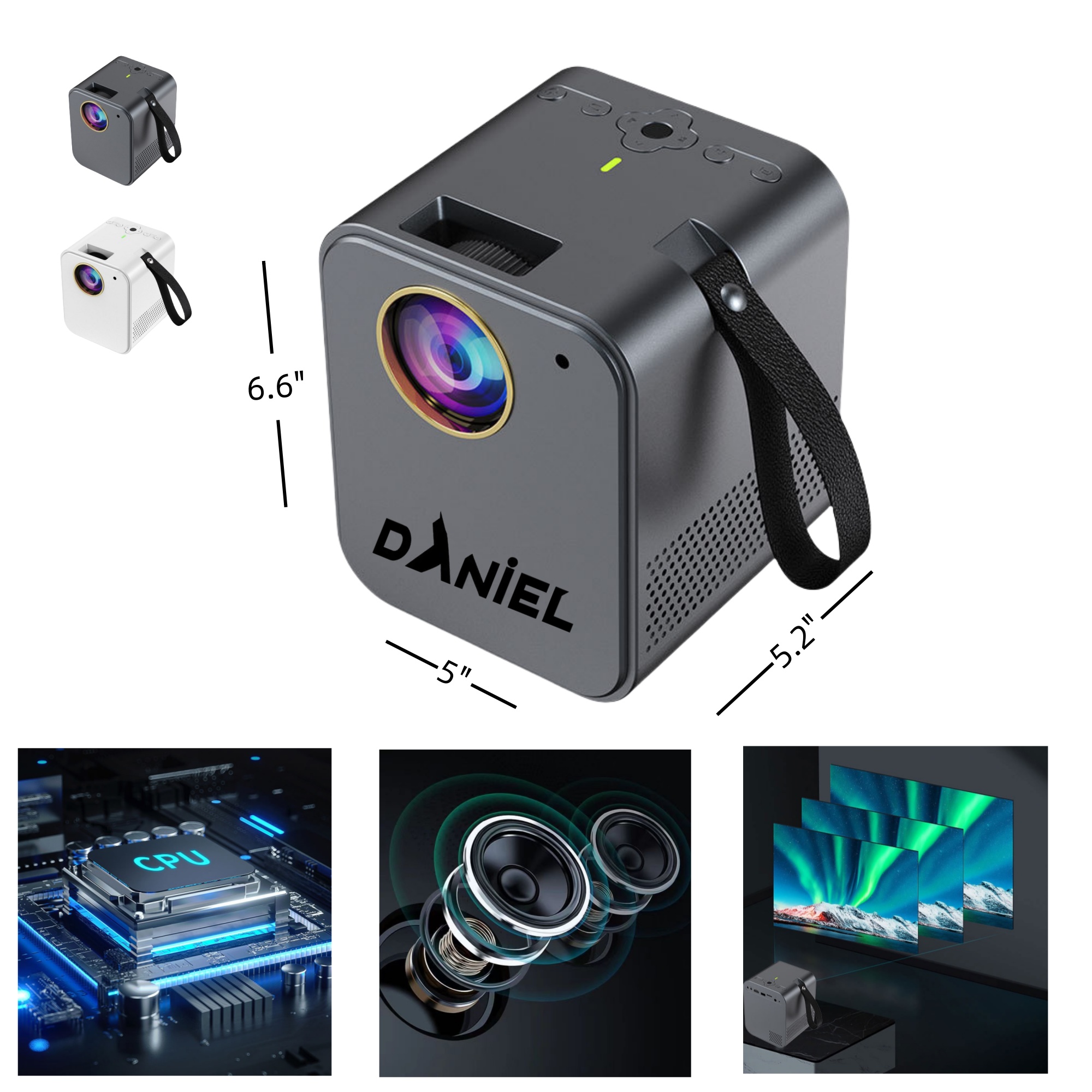 4K High-Definition Portable Wireless Smart Projector With AI Language Remote Control 2