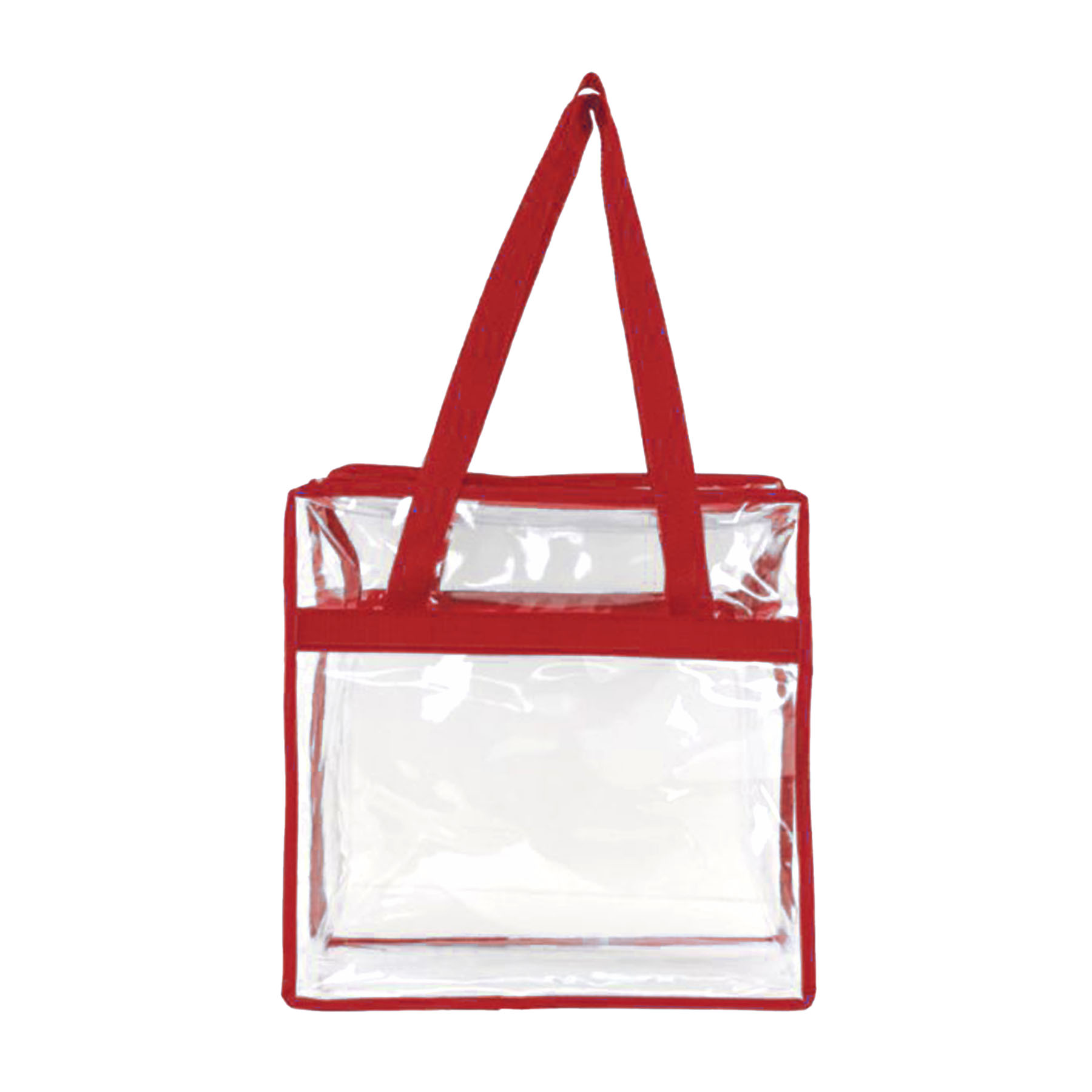 Basic Clear Stadium Security Zipper Tote 5