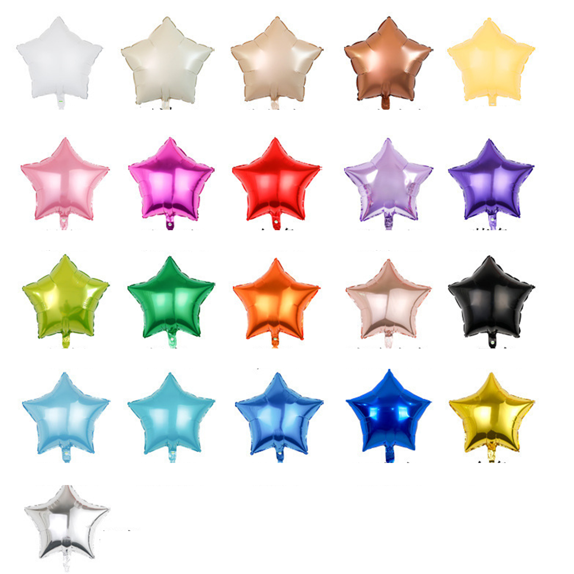 18" Star-Shaped Mylar Balloon Aluminum Film 5