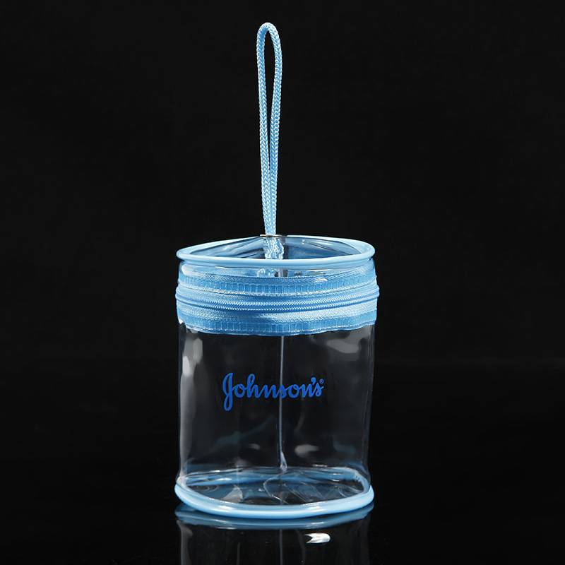 Pvc Transparent Cylindrical Waterproof Makeup Bag 5