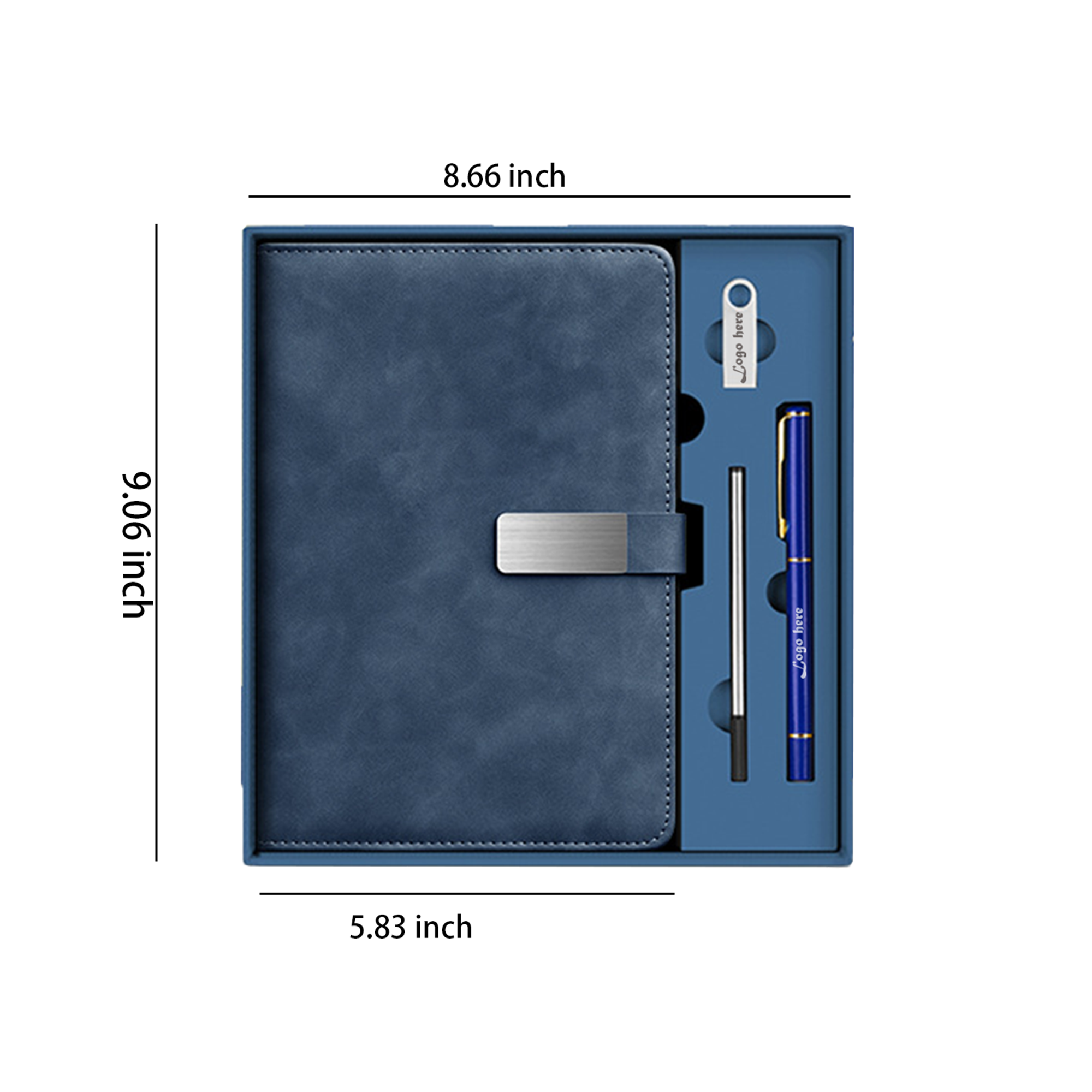 Elegant Green A5 Notebook Set - Pen & 16GB USB 2
