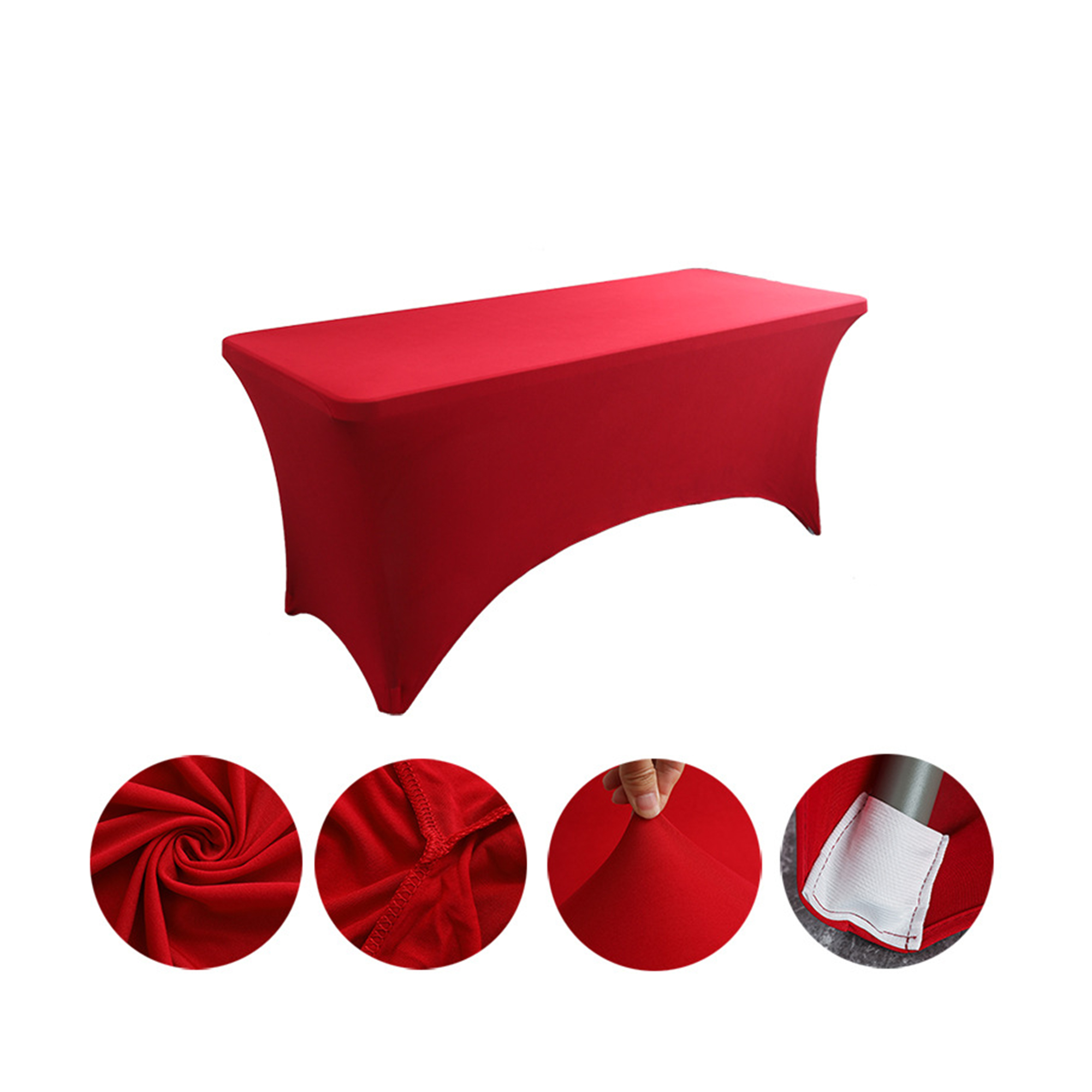 Six Foot Elastic Table Cover For Hotel And Restaurant Use 17