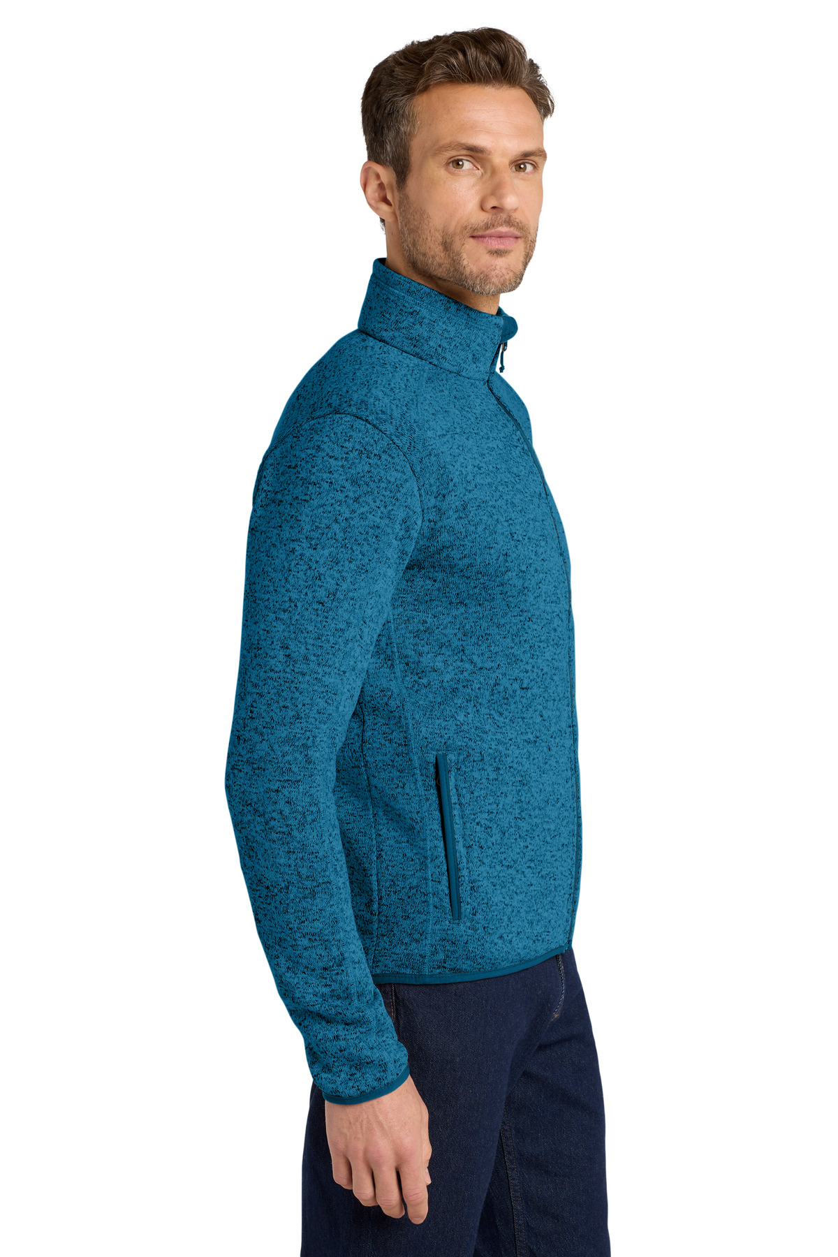 Port Authority Sweater Fleece Jacket. F232 28