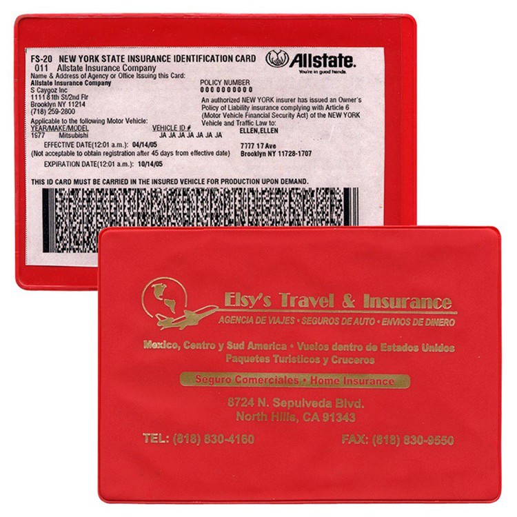 XL Large Insurance Card Holder 2