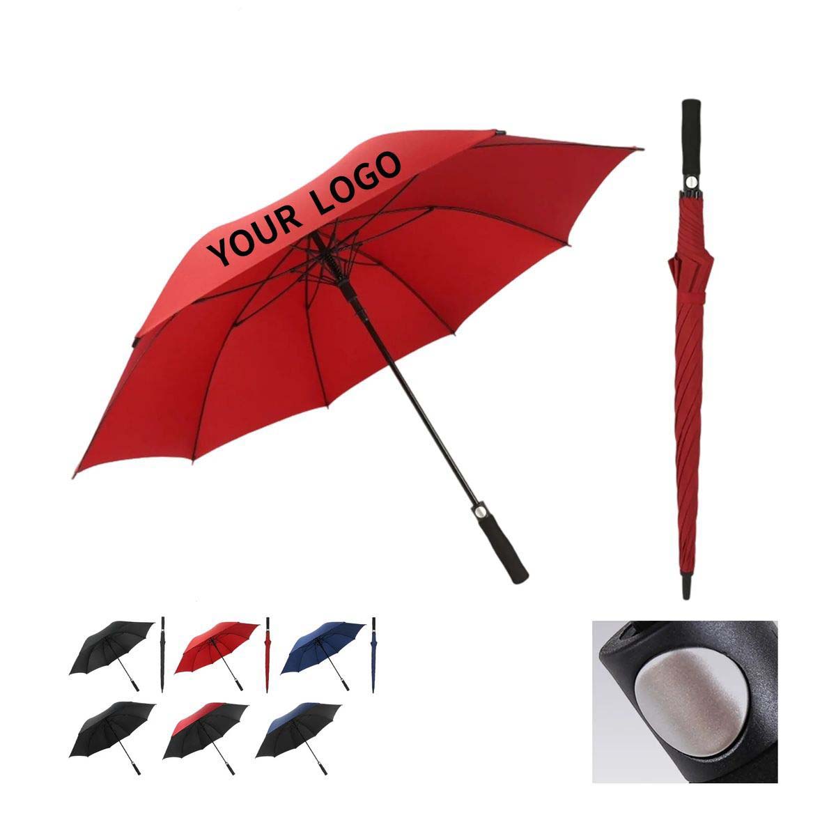 Windproof Golf Umbrella with Comfortable Grip 4