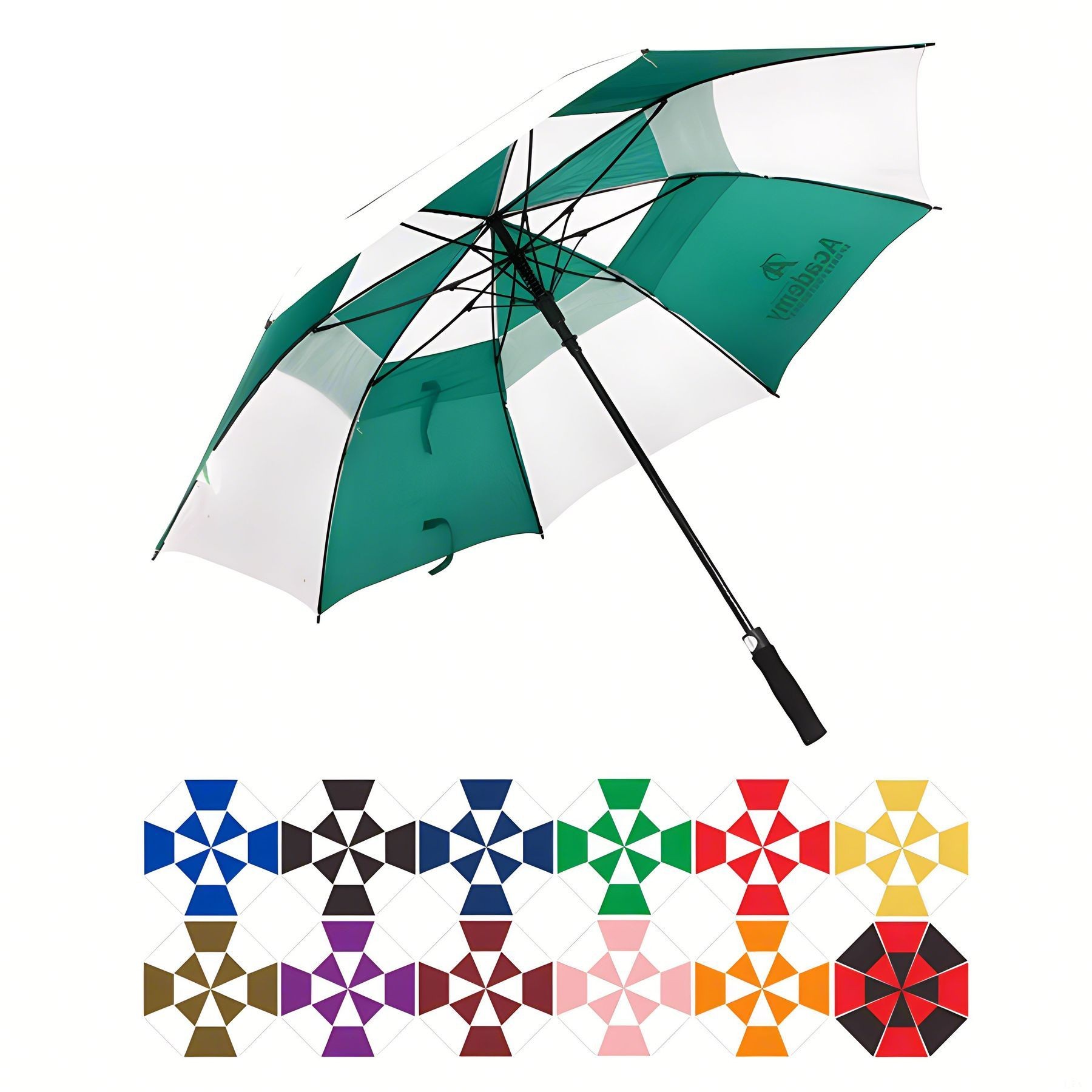 Automatic Open Windproof Golf Umbrella With Double Canopy 22