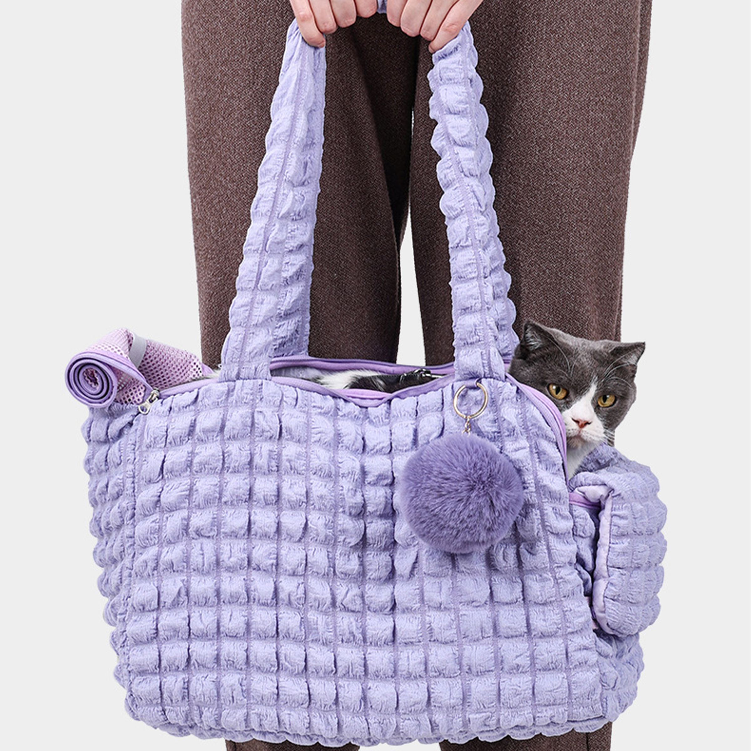 Polyester Portable Crossbody Breathable Cat Bag 9