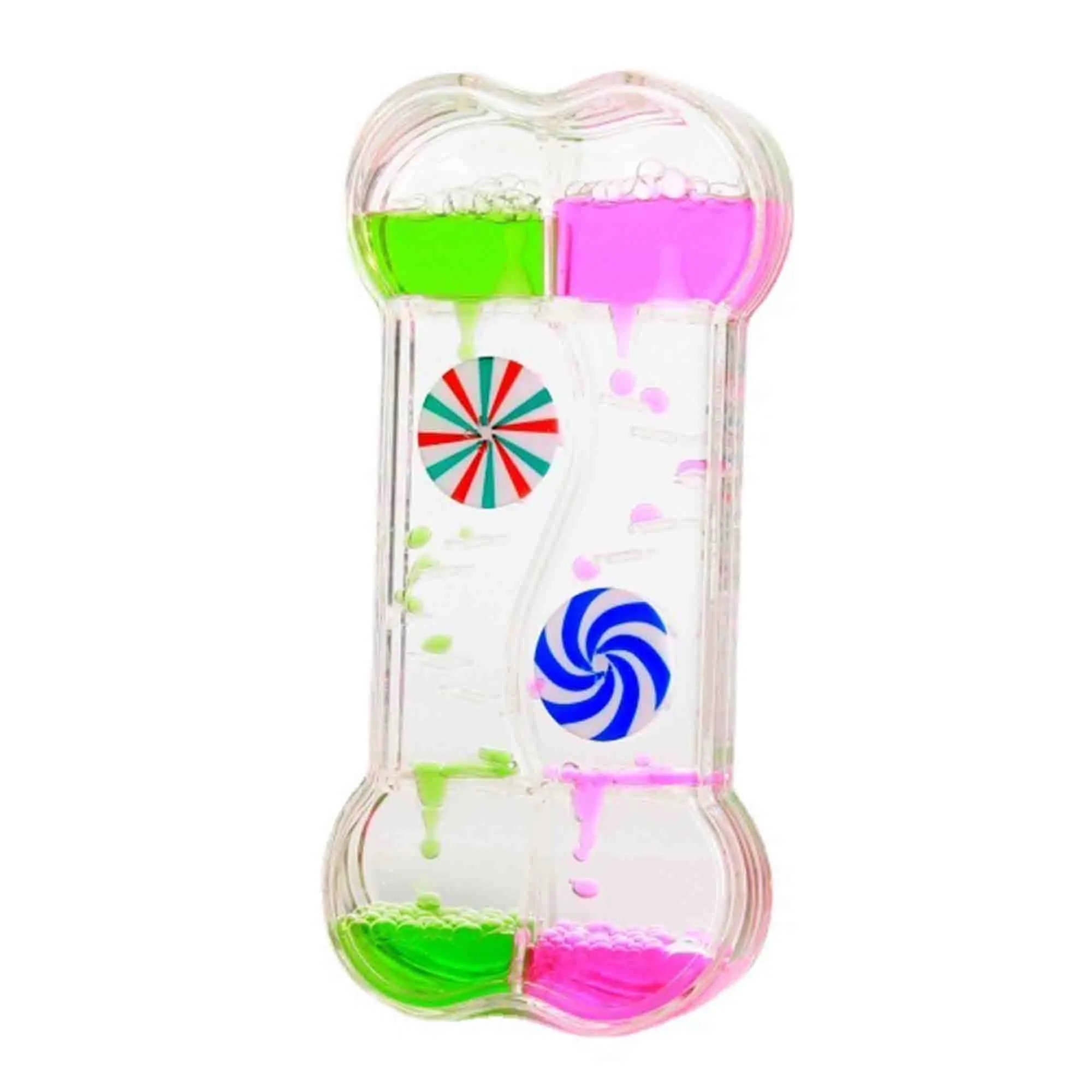 Double Heart Oil Hourglass Liquid Motion 3