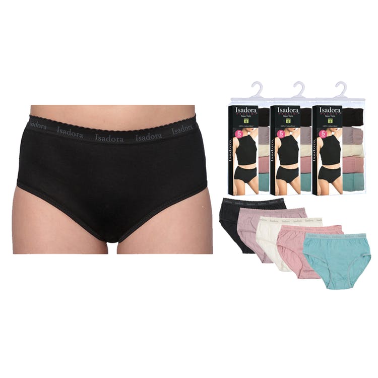 Women's Cotton Panties - 5-Pack Sizes 5-7 Dusty Tones 1