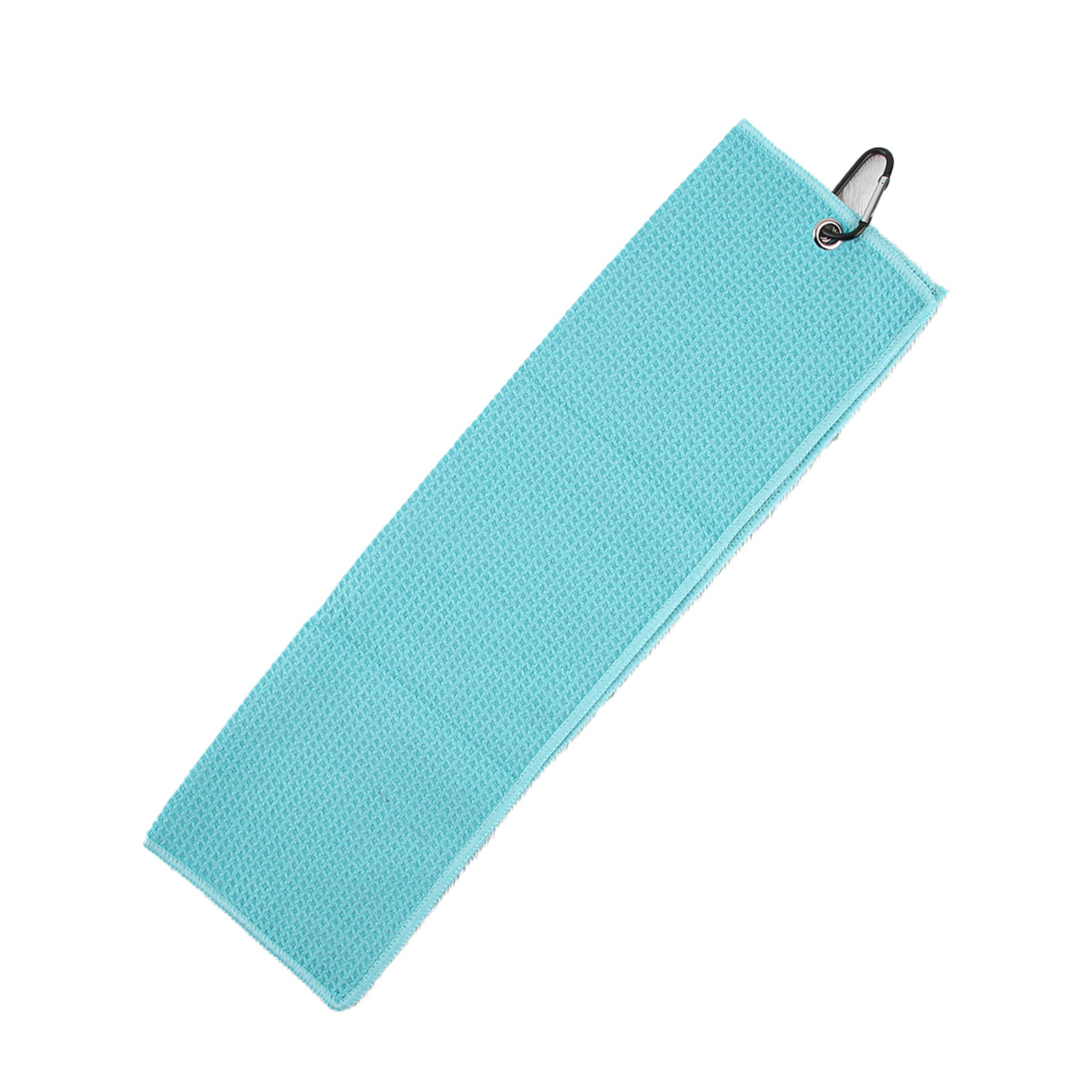 Tri-Fold Waffle Microfiber Golf Towel w/Carabiner 7