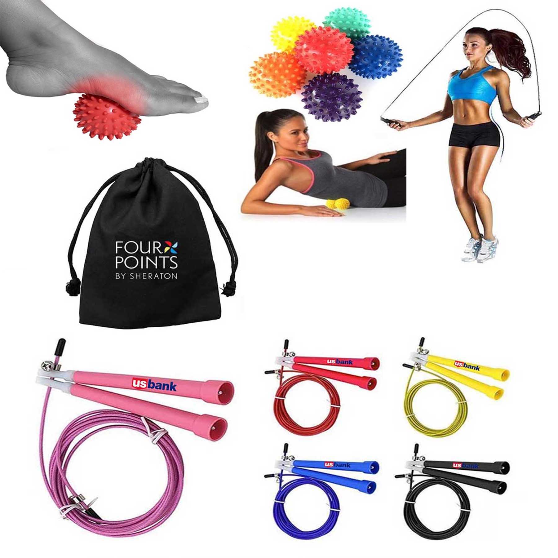 iBank ® Spiky Massage Ball + Jump Rope 2