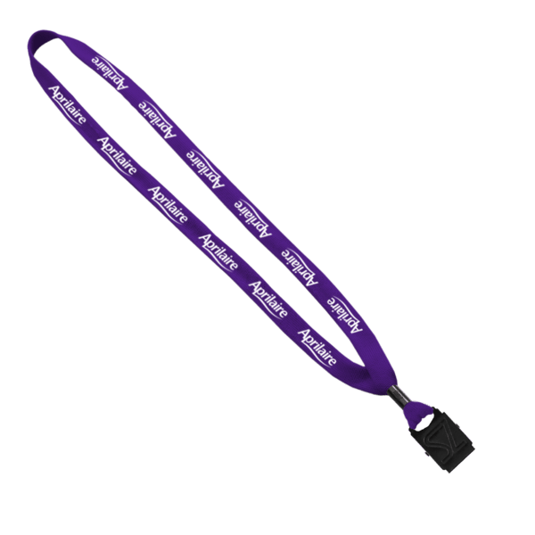 5/8" Polyester Shoelace Lanyard with Metal Crimp & Split-Ring 364