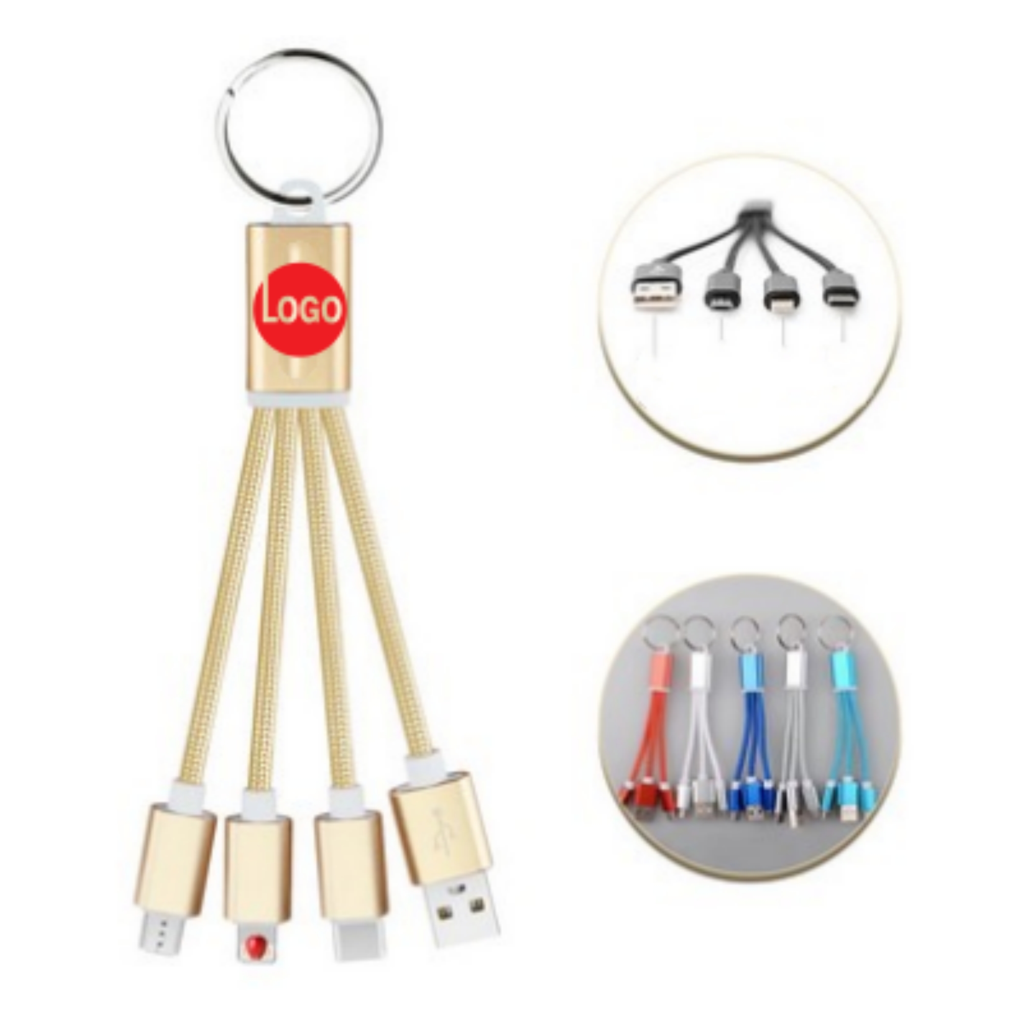 3-in-1 Keychain Charging Cable 2
