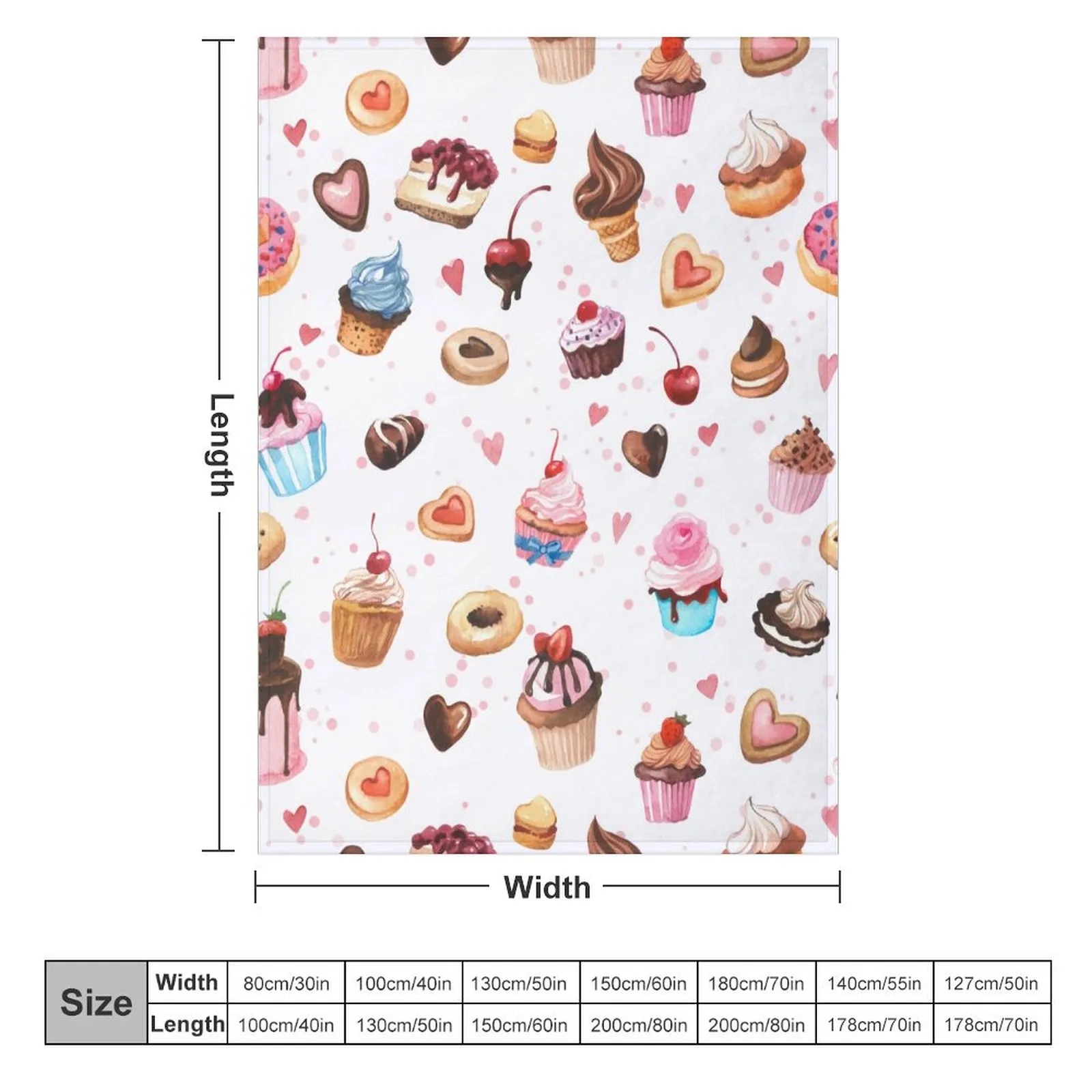 280g Full Color Soft Fleece Blanket Warm Lightweight Cozy 8