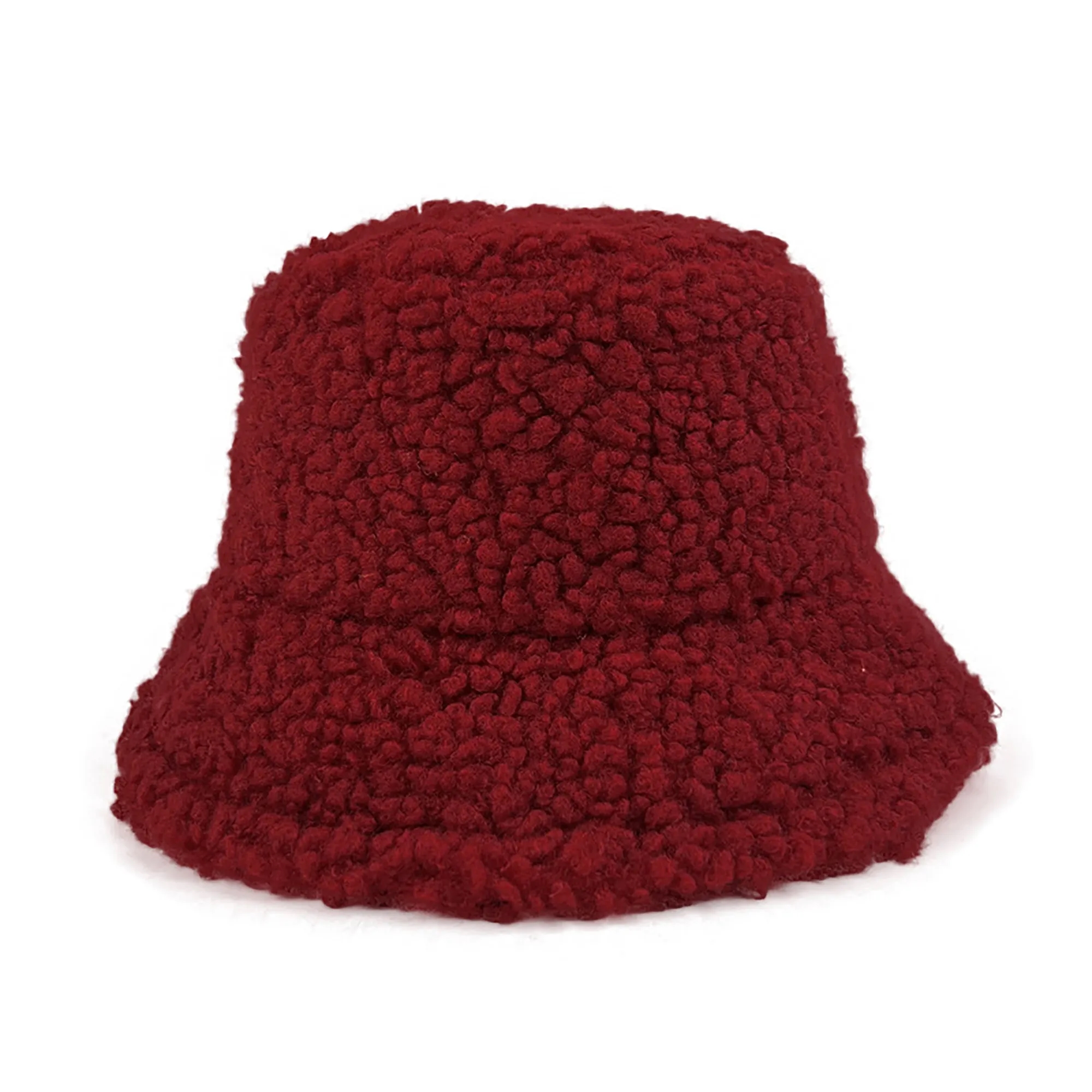 Lamb Wool Furry Bucket Hat 15