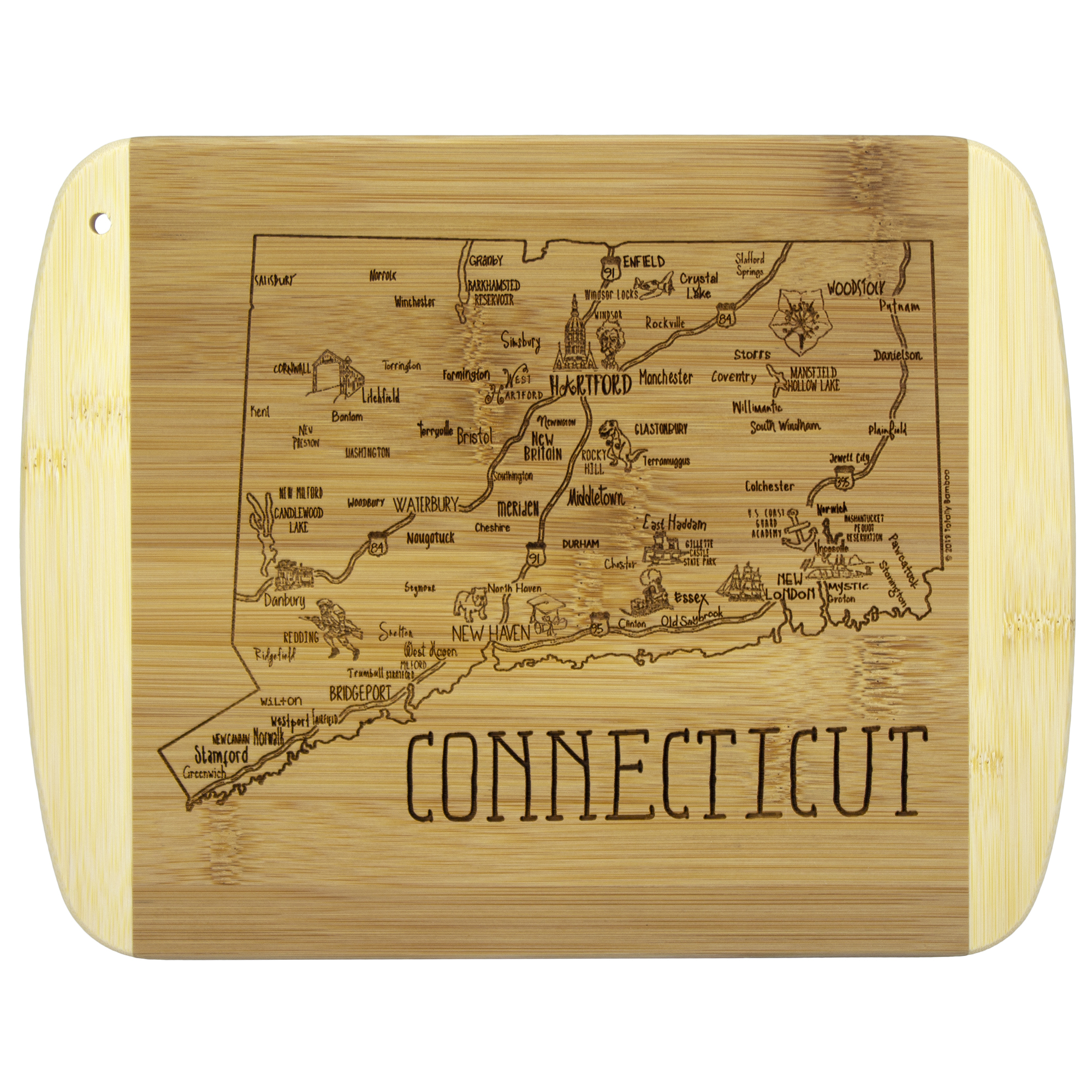 A Slice of Life Connecticut Serving & Cutting Board 6