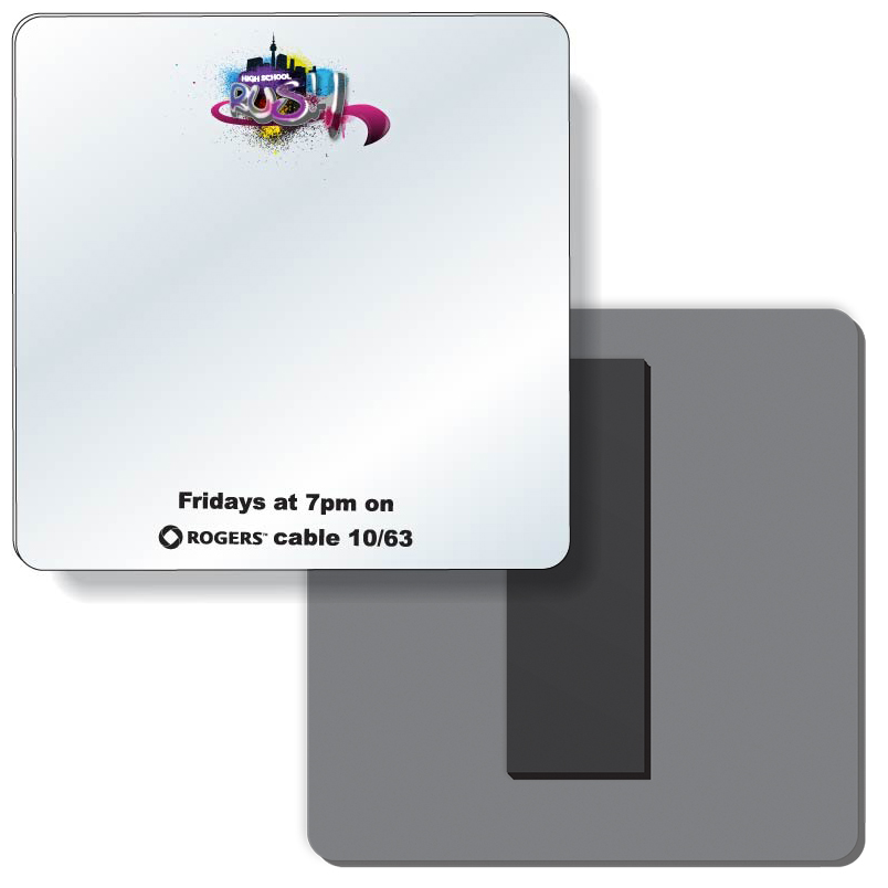 Co-Polyester Magnetic Mirror Square Shape (4"x4"), Full Colour