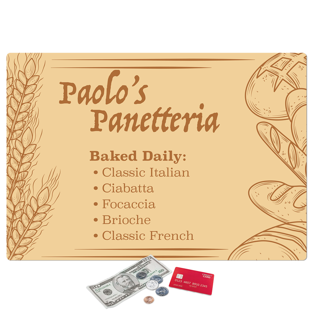 Origin'L Fabric Heavy Duty Fabric Counter Mat-19.5"x28"x1/16"